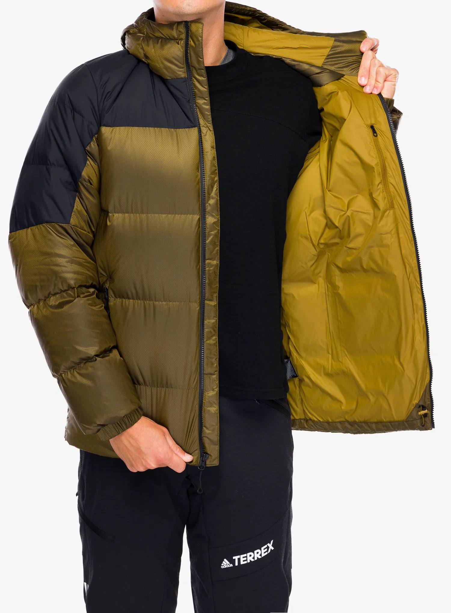Péřová bunda The North Face Diablo Down 2.0 Hoodie - moss green black heather/black