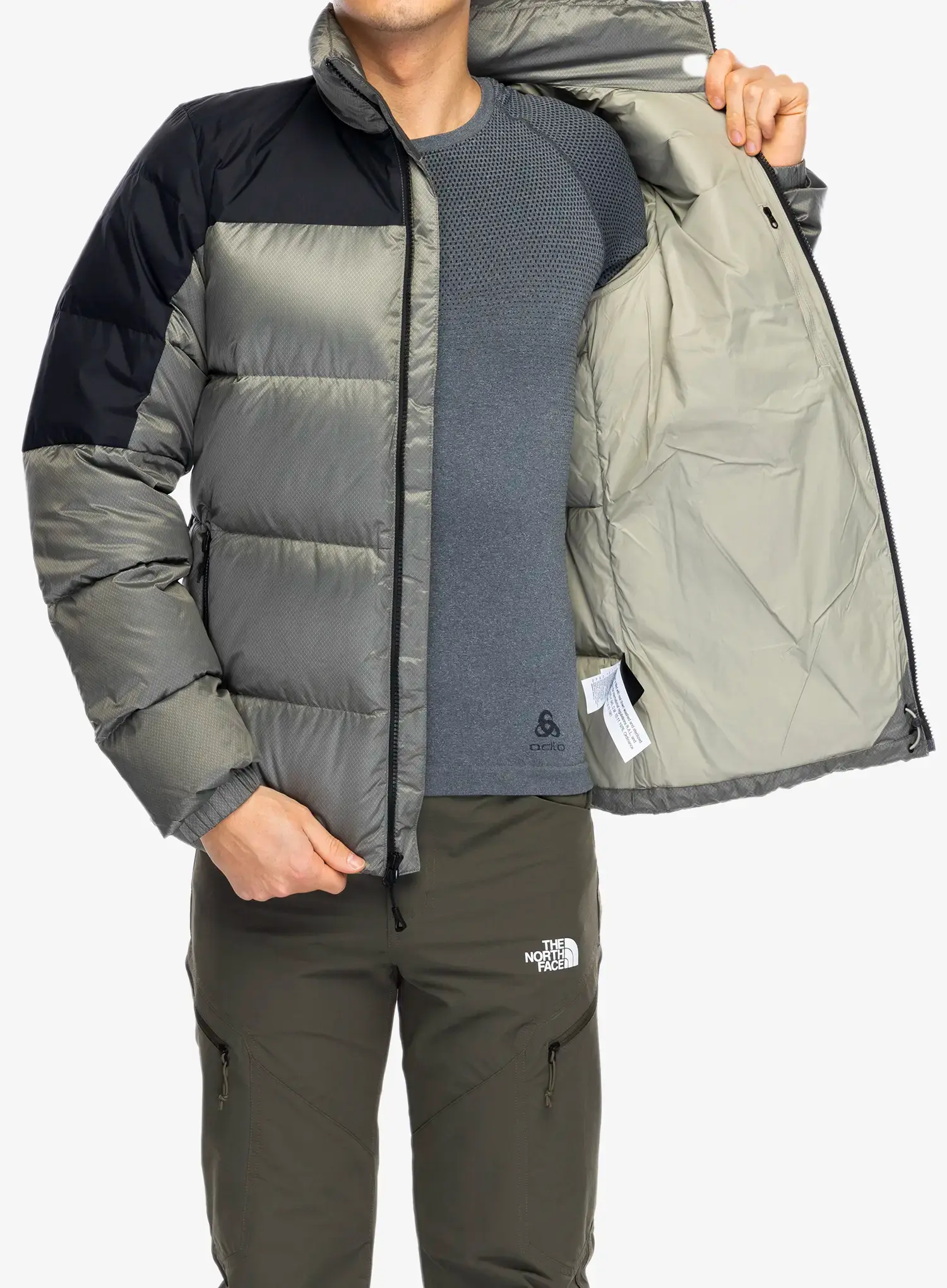 Péřová bunda The North Face Diablo Down 2.0 Jacket - clay grey black heather