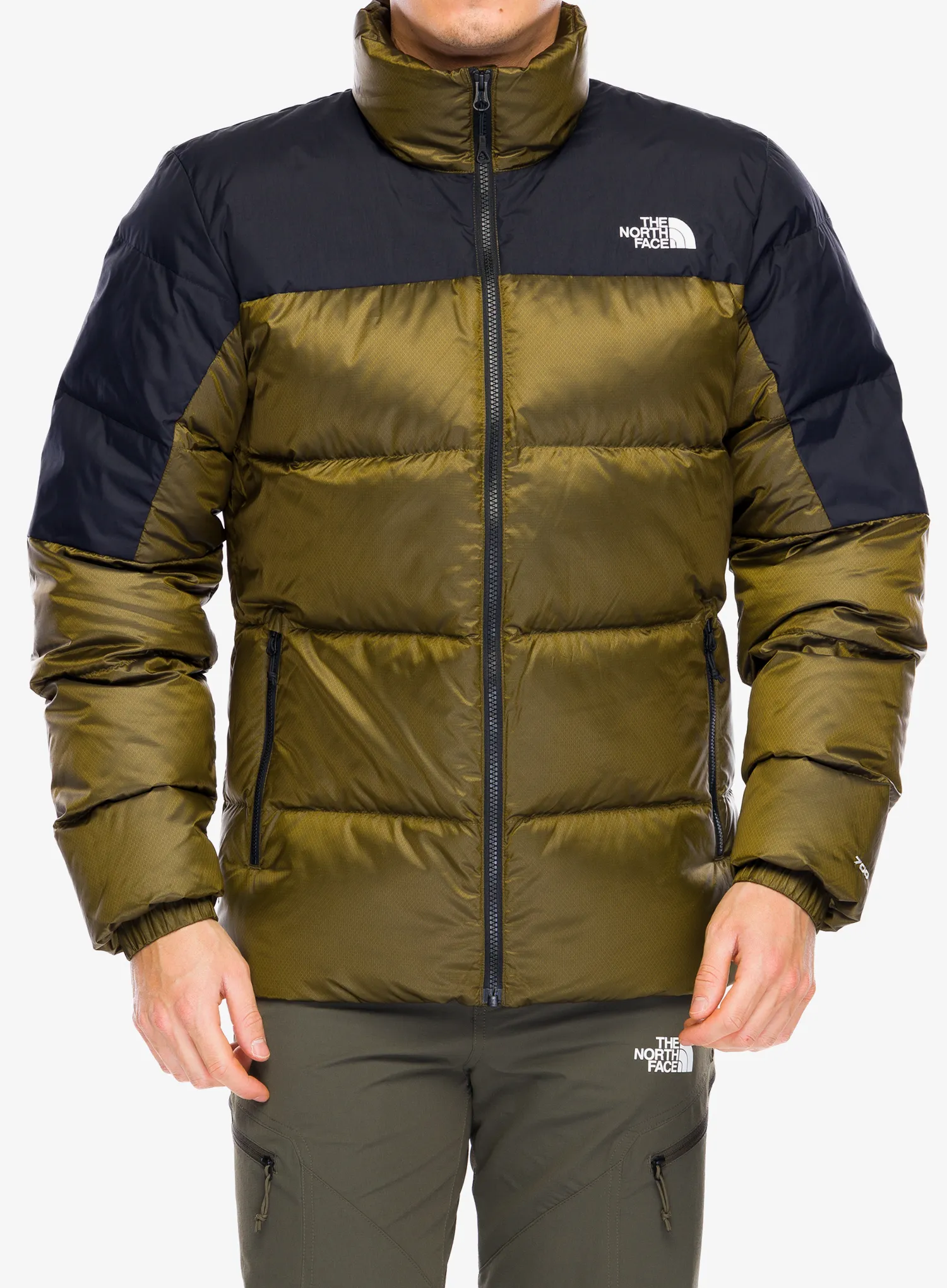 Péřová bunda The North Face Diablo Down 2.0 Jacket - moss green black heather/black