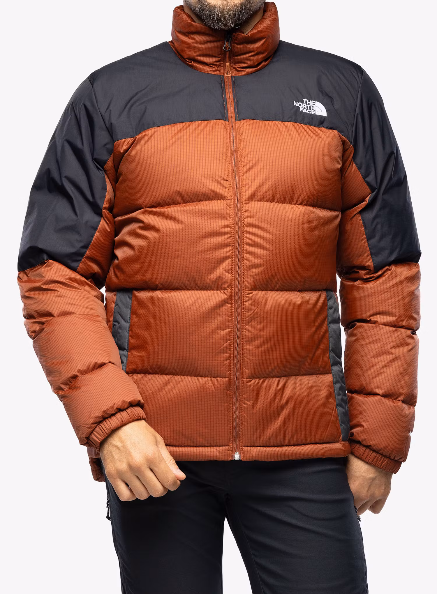 Péřová bunda The North Face Diablo Down Jacket - brown/black