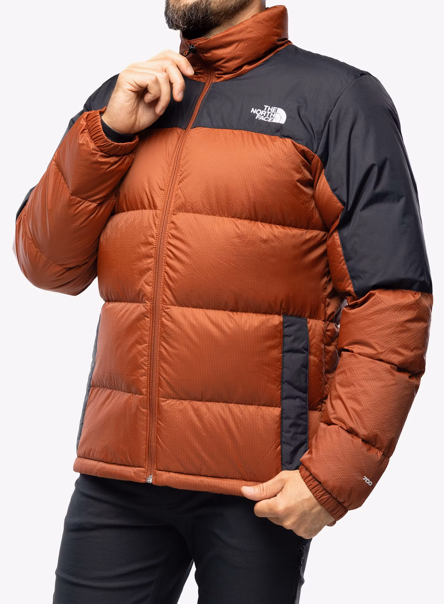 Péřová bunda The North Face Diablo Down Jacket - brown/black