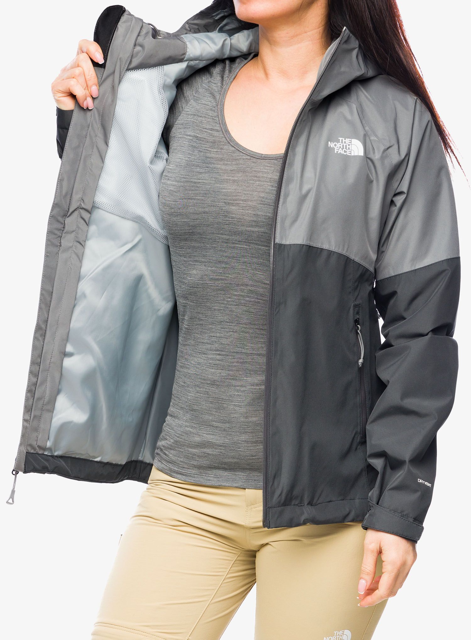 Dámská bunda The North Face Diablo Dynamic Zip-In Jacket - pearl/grey
