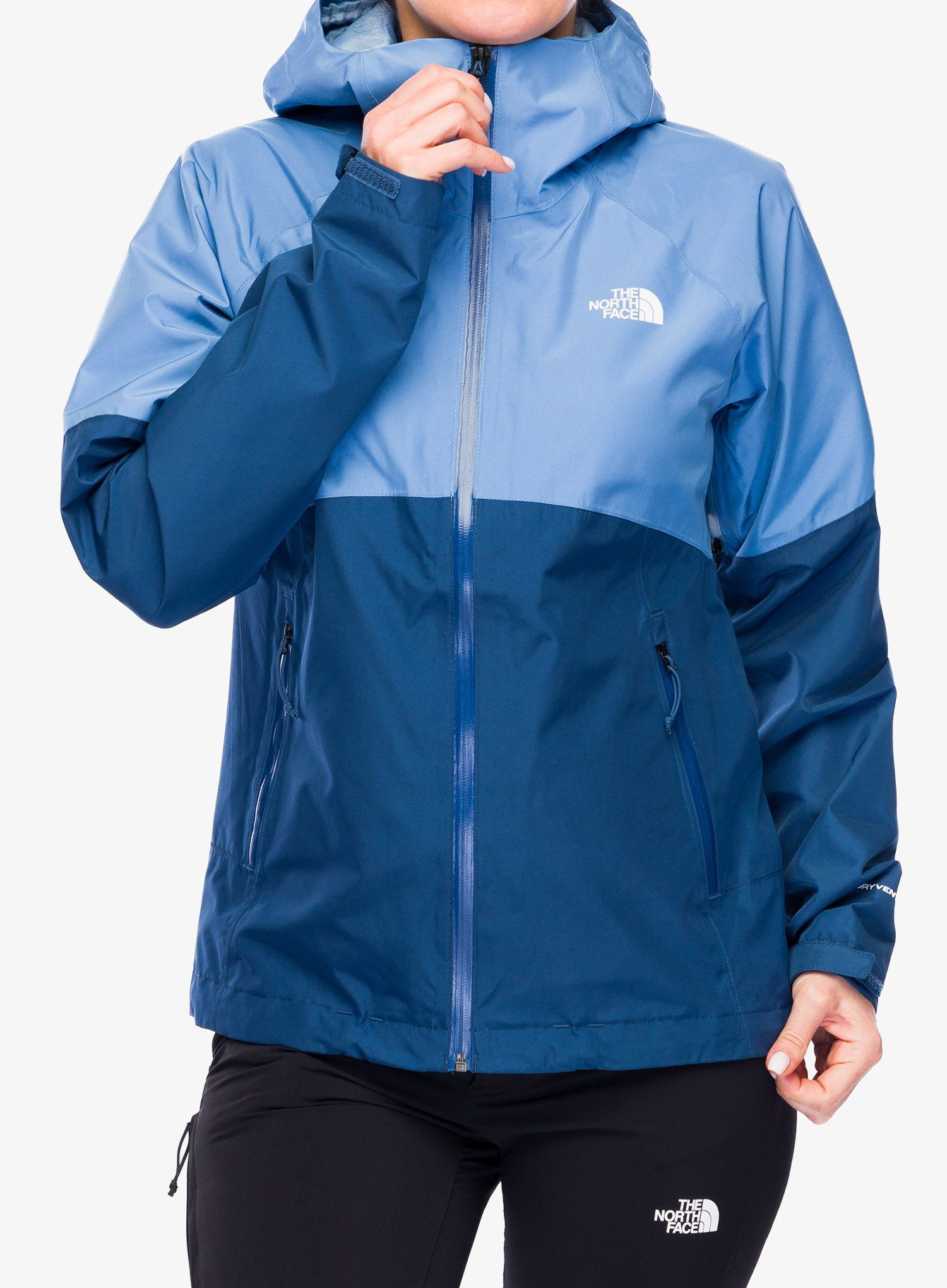 Dámská nepromokavá bunda s membránou The North Face Diablo Dynamic Zip-In Jacket - stone/blue