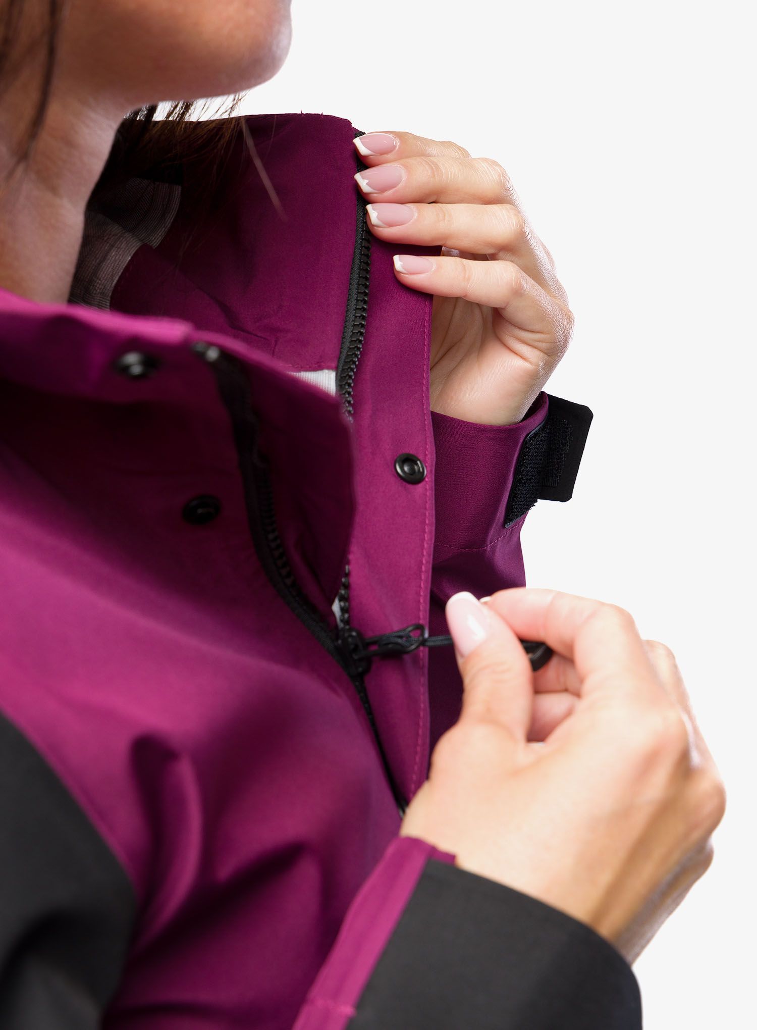 Dámská nepromokavá bunda s membránou The North Face Dryzzle All Weather Jkt FUTURELIGHT - berry/black