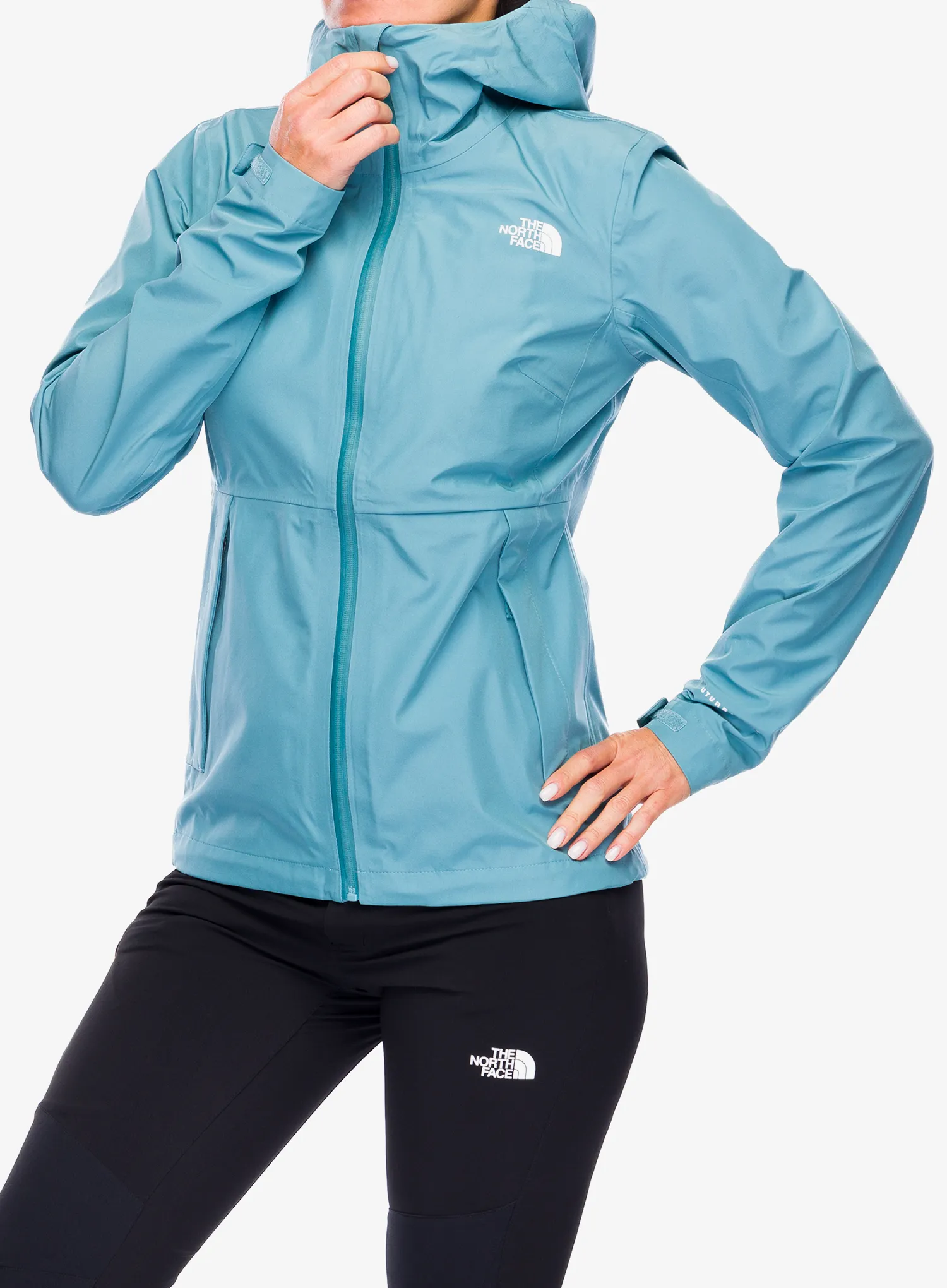 Dámská bunda do deště The North Face Dryzzle Futurelight Jacket - algae blue