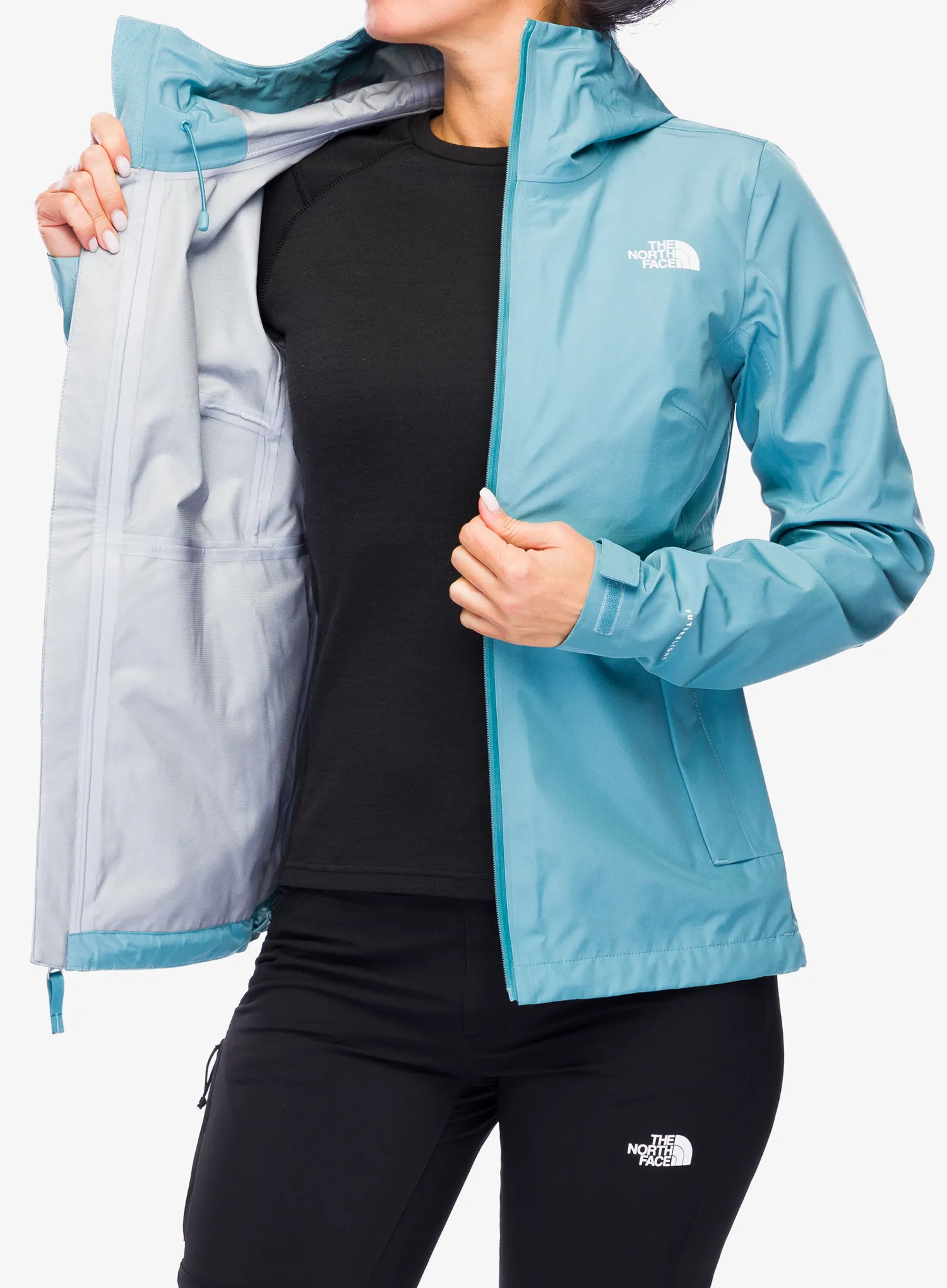 Dámská bunda do deště The North Face Dryzzle Futurelight Jacket - algae blue