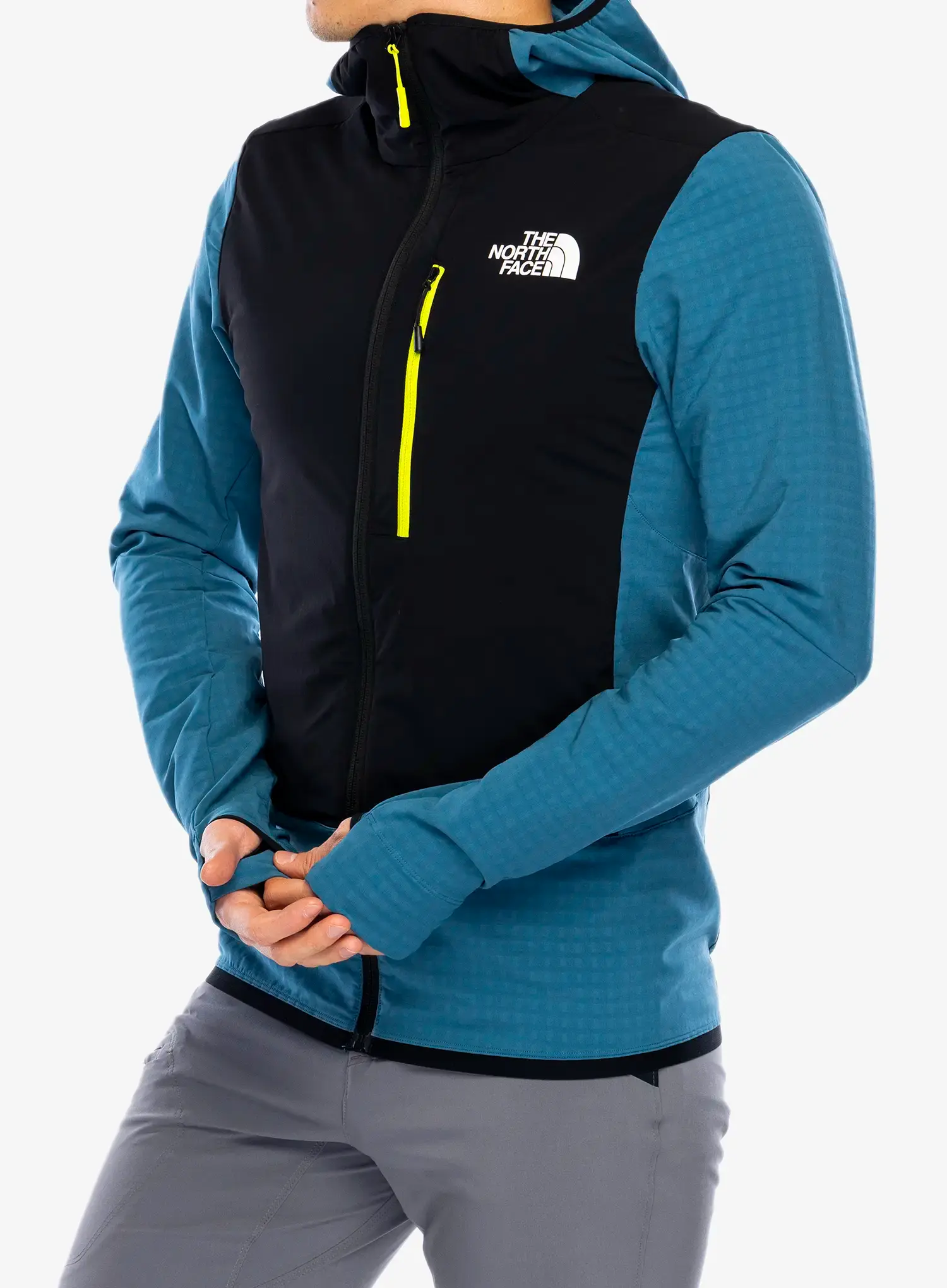 Hybridní bunda The North Face Elixir Hybrid Ventrix Midlayer - mallard blue/tnf black