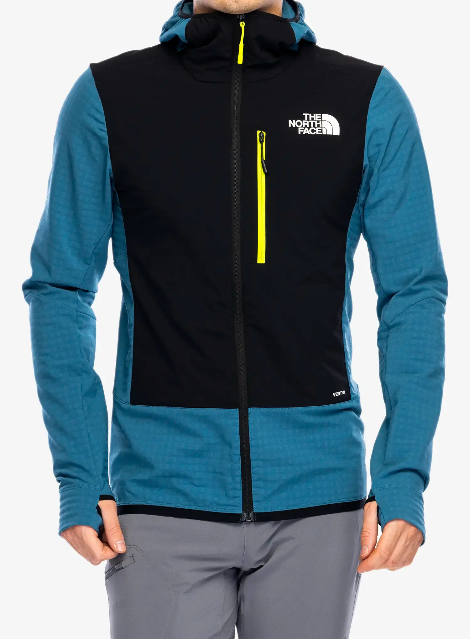 Hybridní bunda The North Face Elixir Hybrid Ventrix Midlayer - mallard blue/tnf black