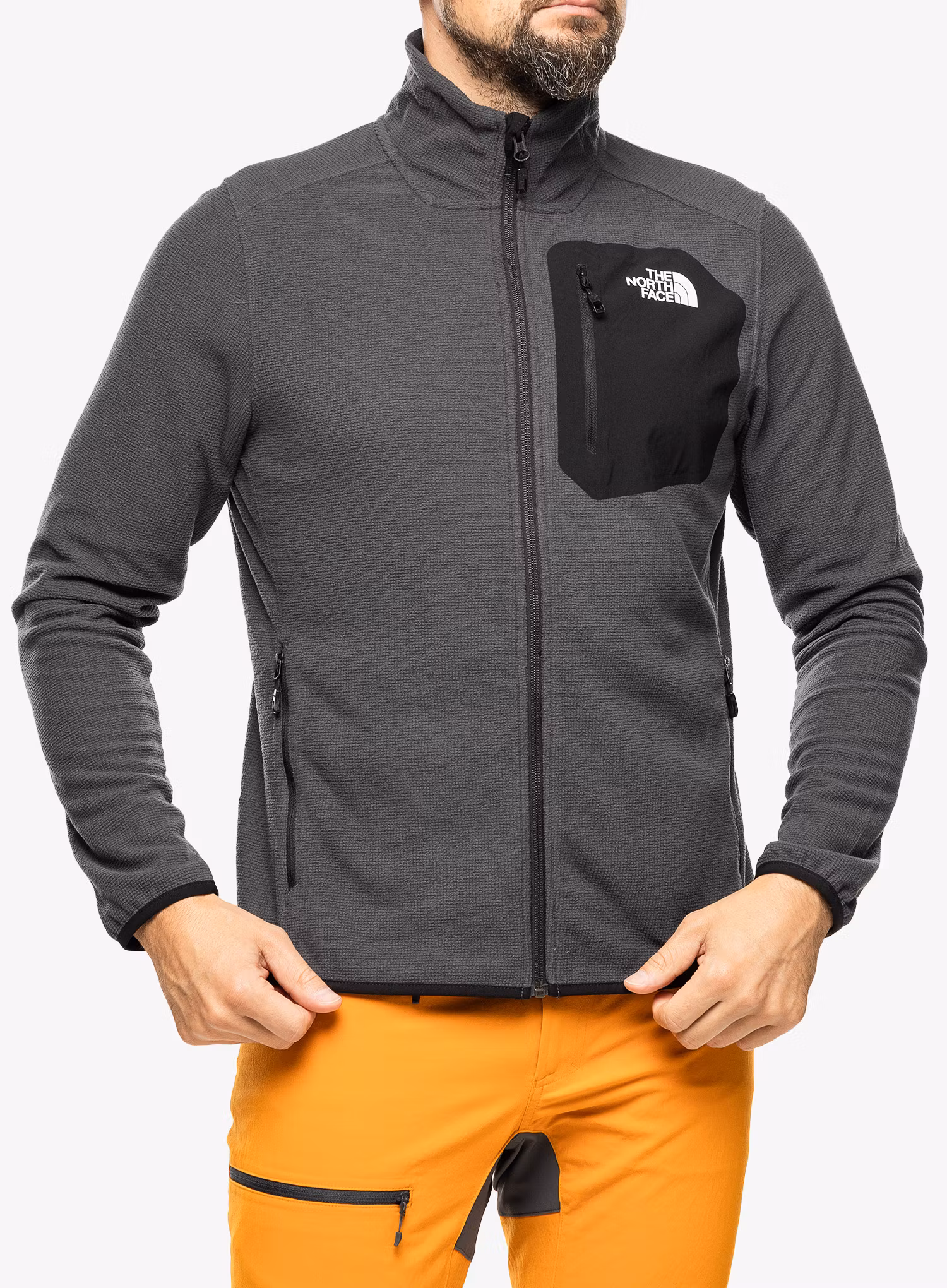 Rozepínací mikina The North Face Experit Grid Fleece - asphalt grey/black