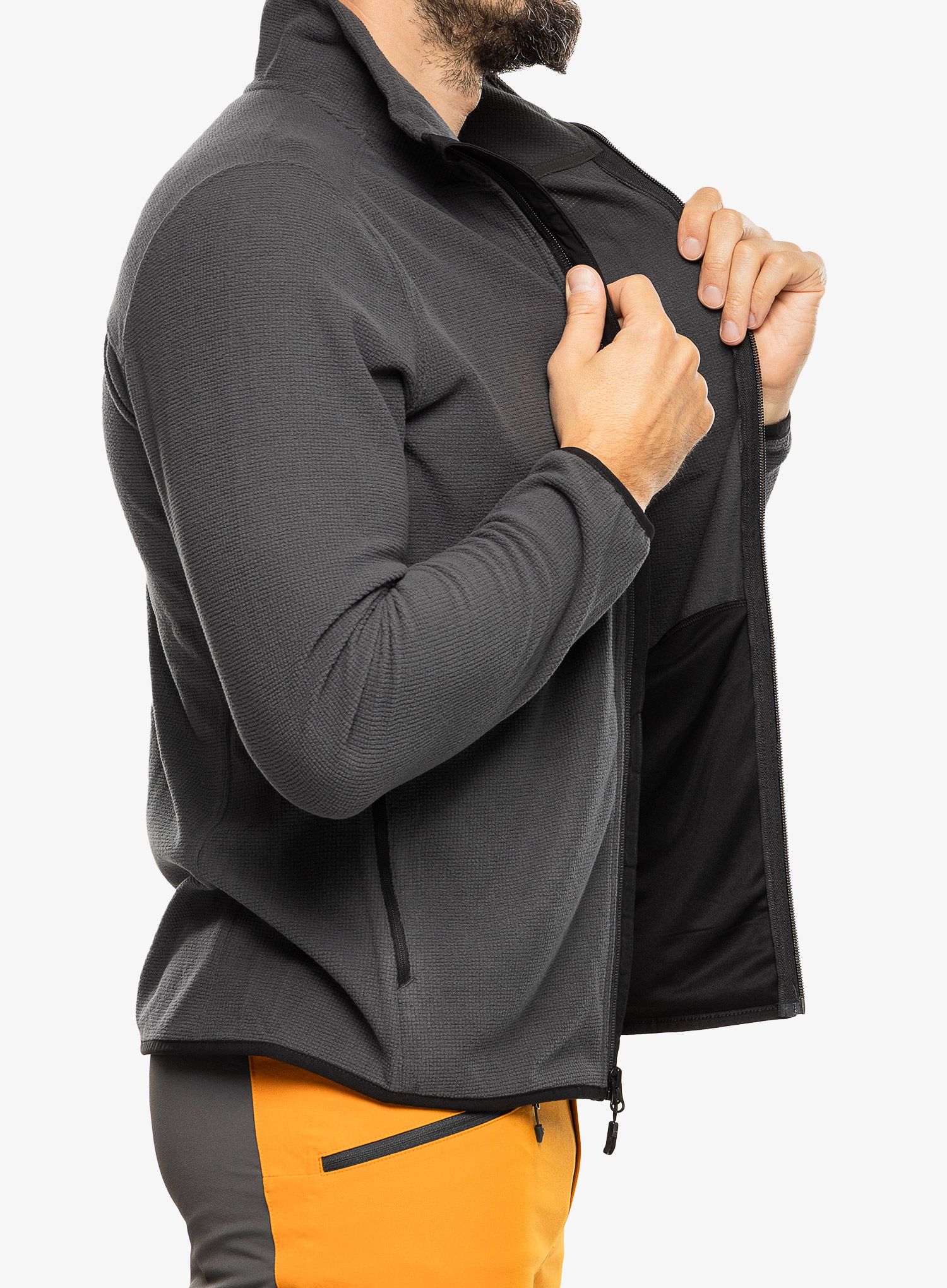 Rozepínací mikina The North Face Experit Grid Fleece - asphalt grey/black