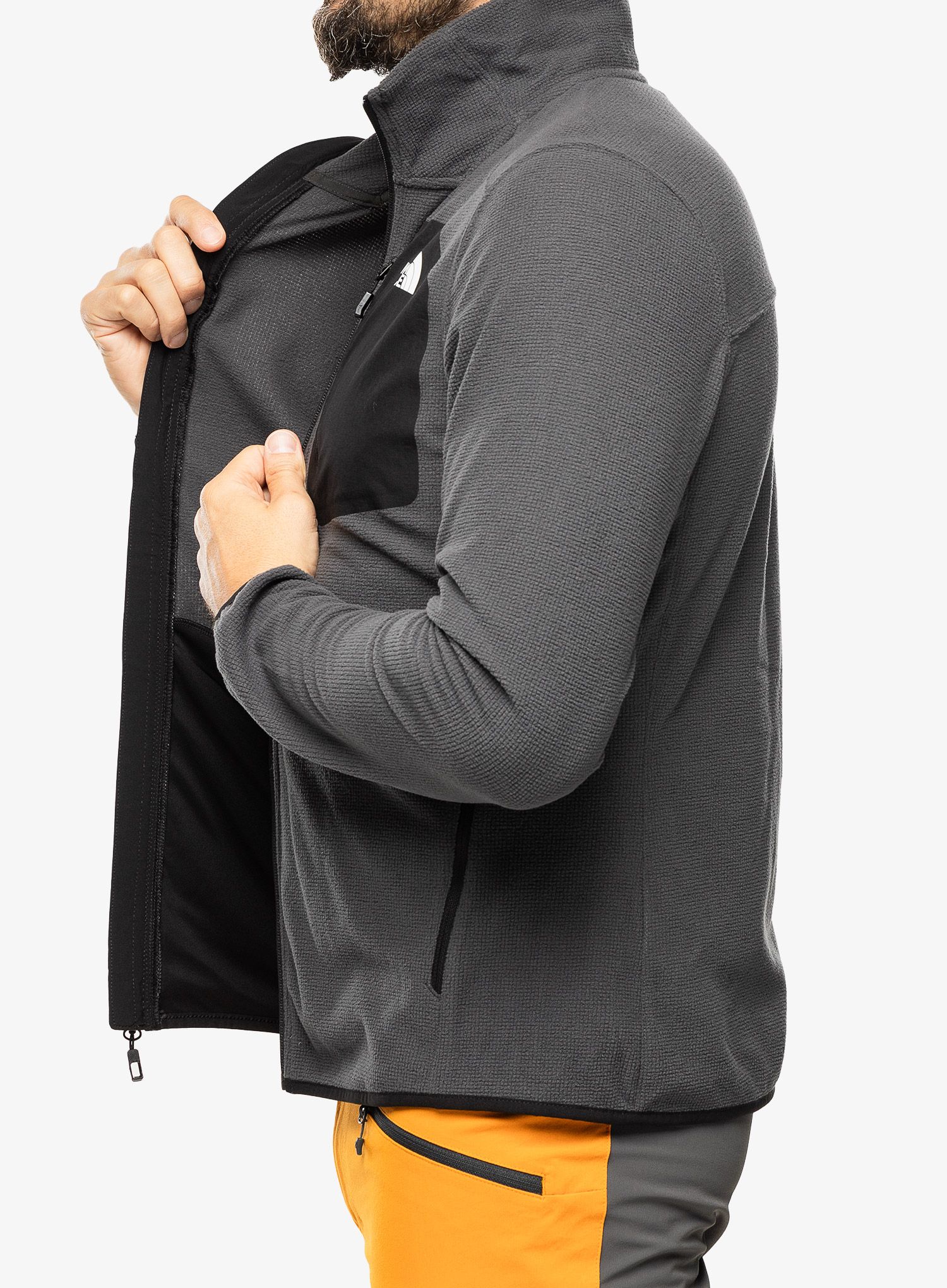 Rozepínací mikina The North Face Experit Grid Fleece - asphalt grey/black