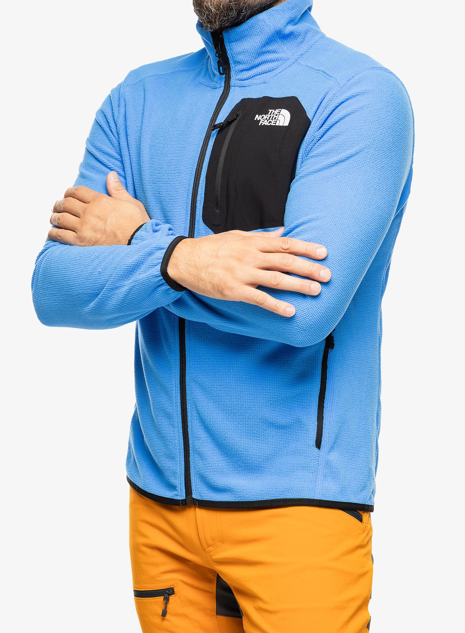 Fleece mikina The North Face Experit Grid Fleece - optic blue/black