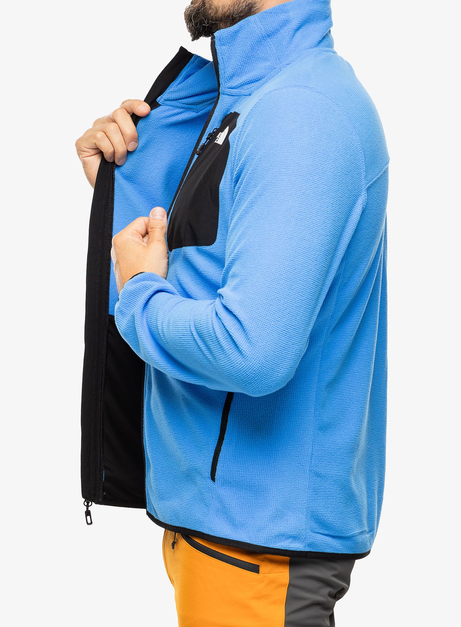 Fleece mikina The North Face Experit Grid Fleece - optic blue/black