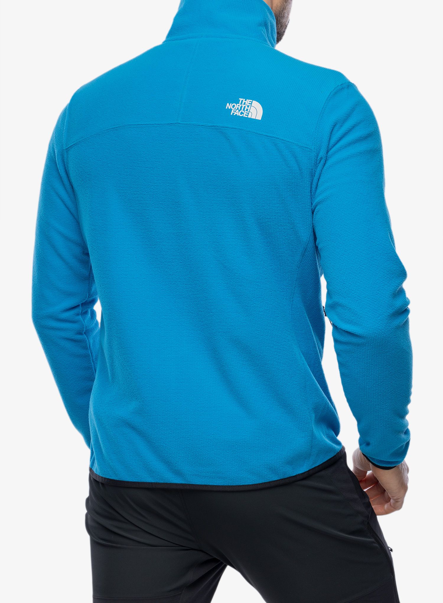 Mikina bez kapuce The North Face Experit Grid Fleece - skyline blue/tnf black
