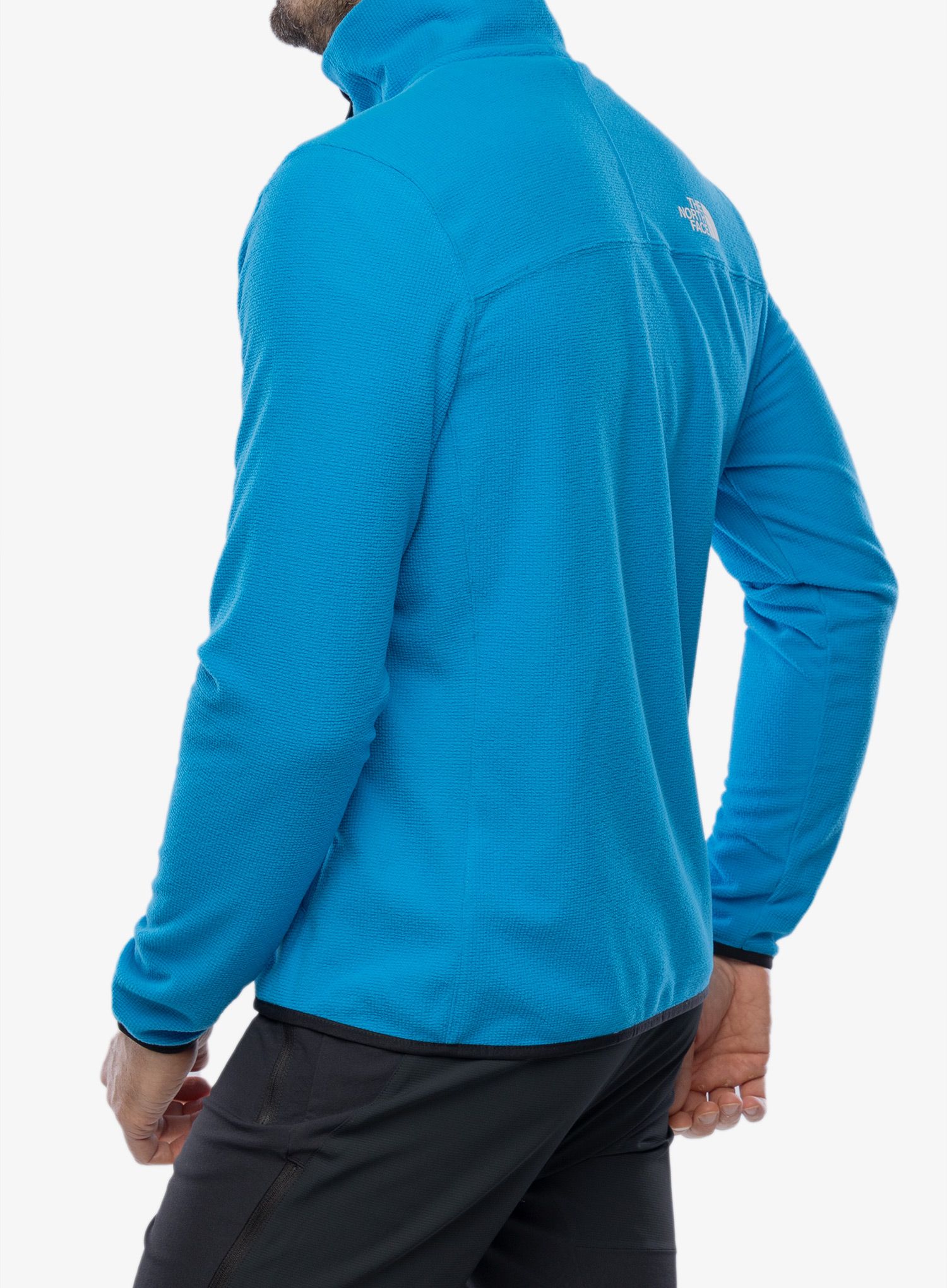 Mikina bez kapuce The North Face Experit Grid Fleece - skyline blue/tnf black