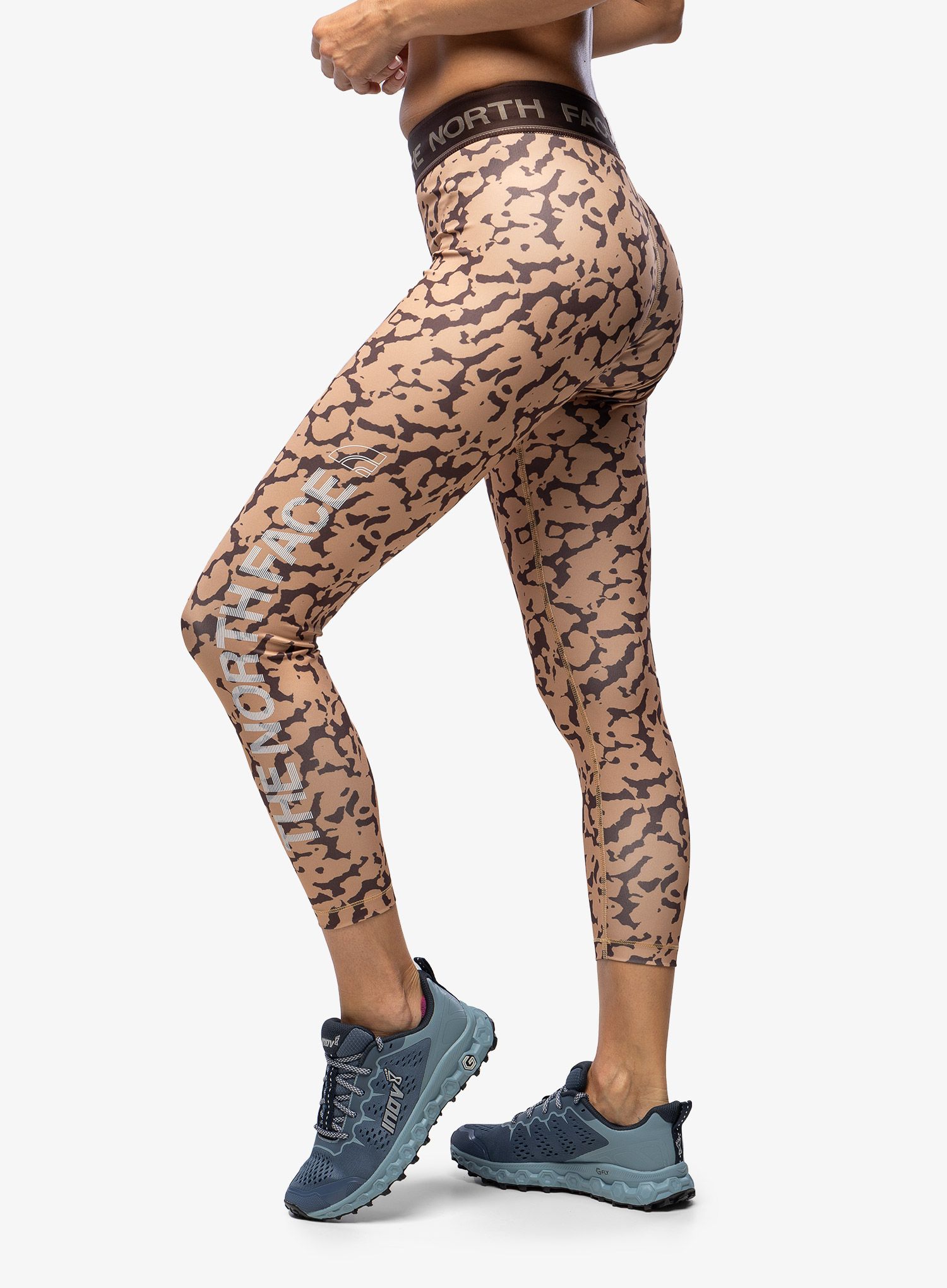 Dámské legíny The North Face Flex Mid Rise Tight Graphic - almond butter