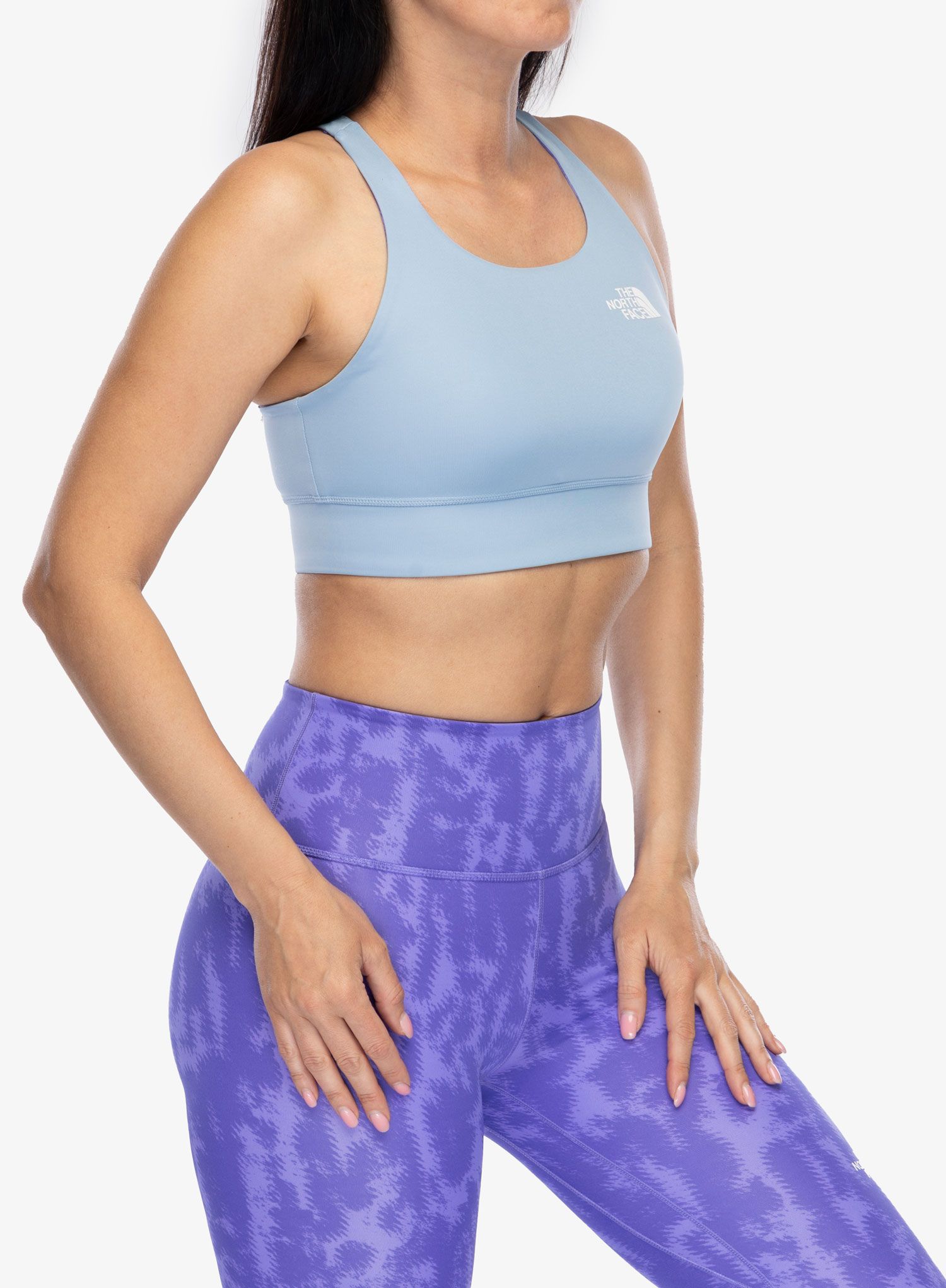 Sportovní podprsenka The North Face Flex Reversible Bra Print - violet abstract print