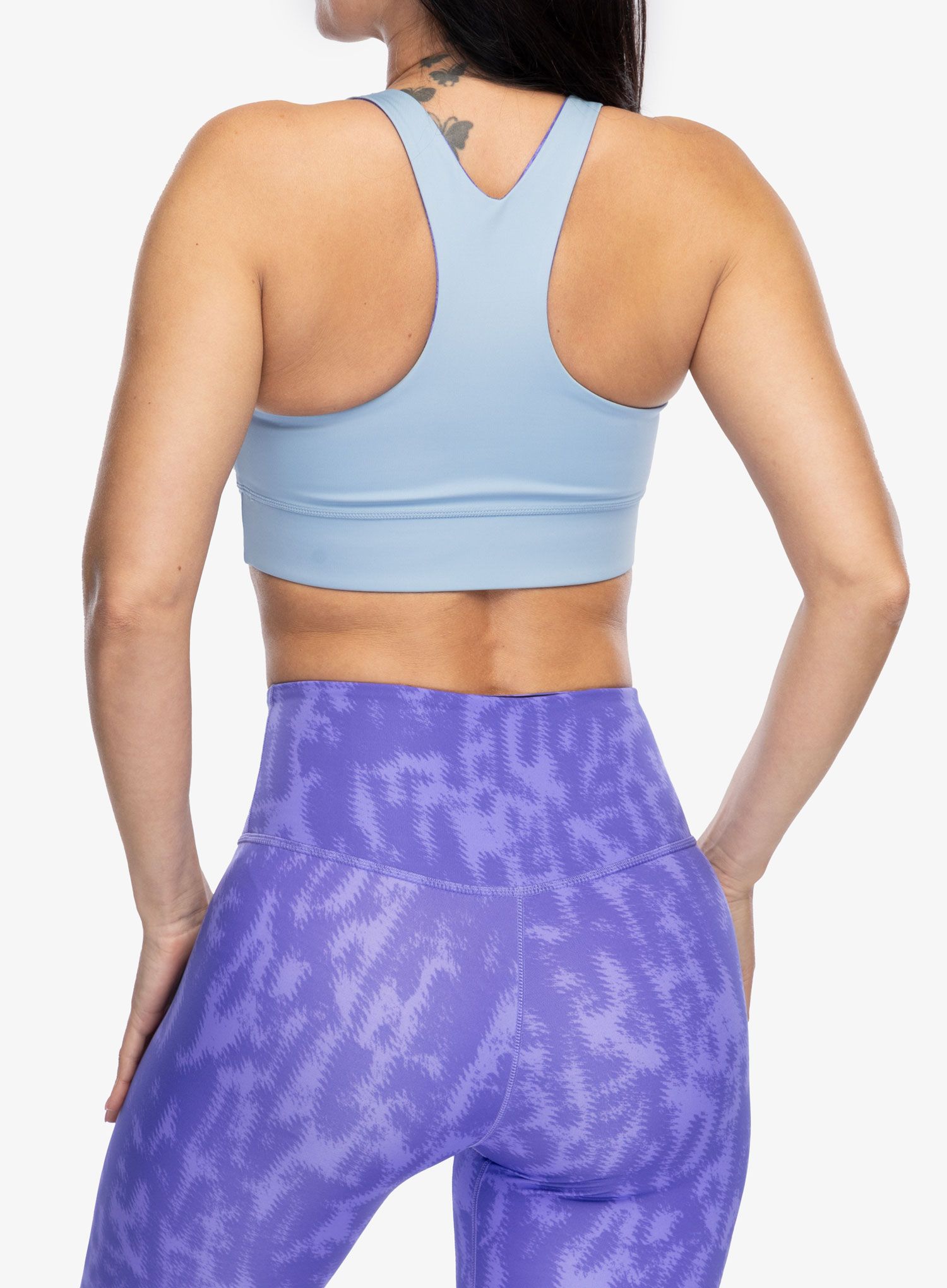 Sportovní podprsenka The North Face Flex Reversible Bra Print - violet abstract print