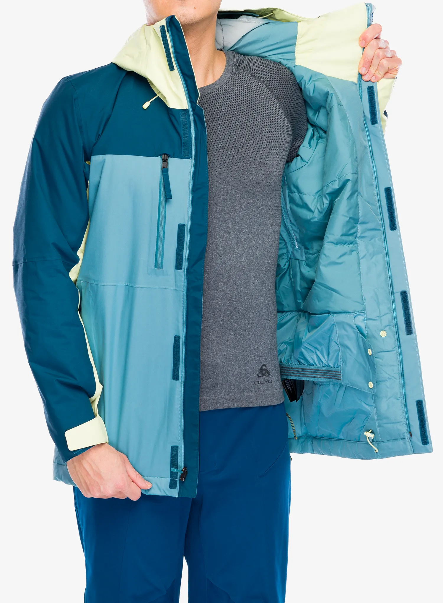 Lyžařská bunda The North Face Freedom Insulated Jacket - algae blue/nettle/petrol