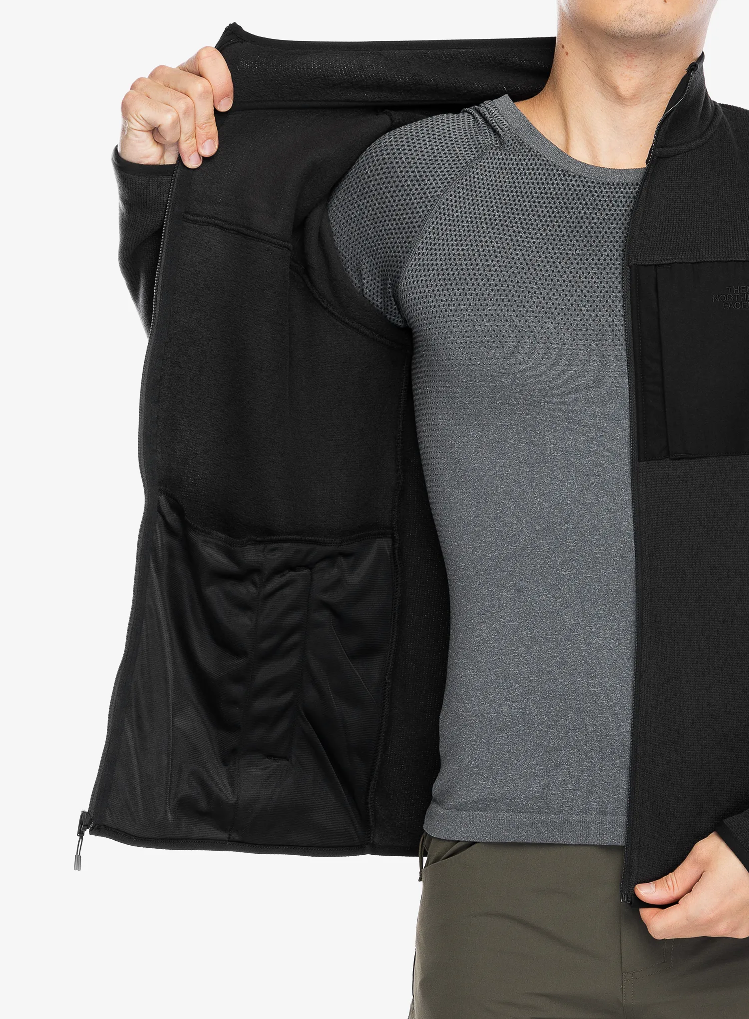 Fleecová bunda The North Face Front Range Fleece Jacket - tnf black heather/npf