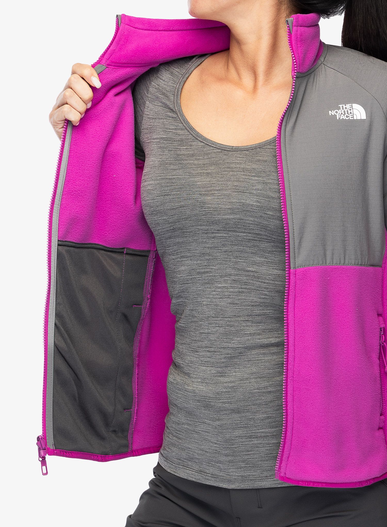 Dámská mikina na zip The North Face Glacier Heavyweight Full Zip Jacket - deep mulberry/smoked pearl