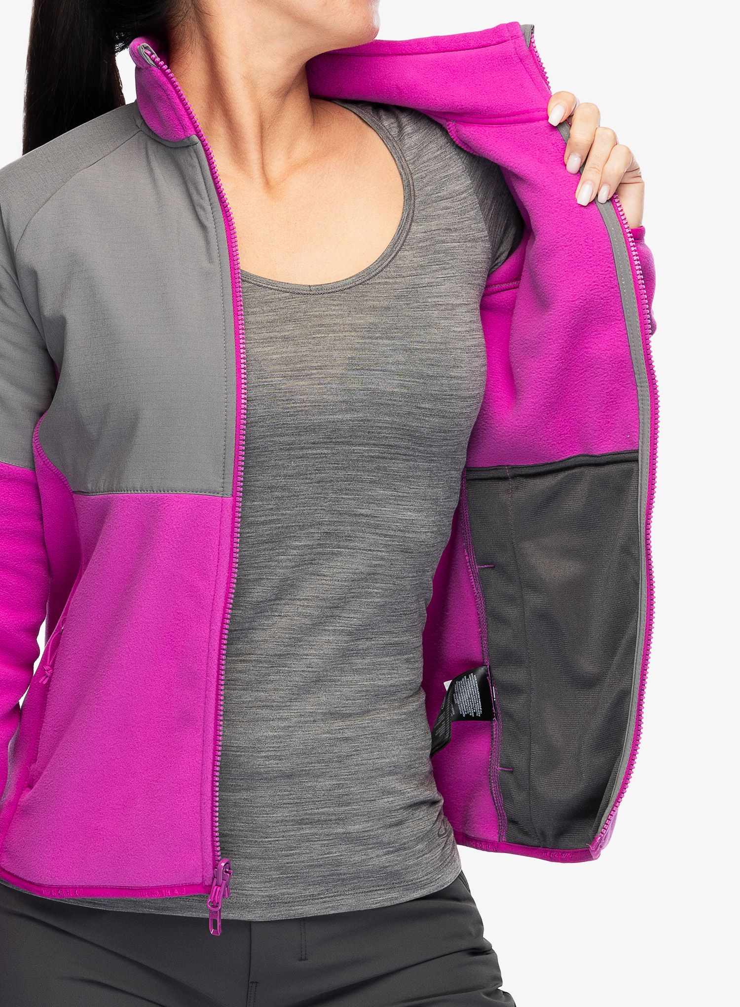 Dámská mikina na zip The North Face Glacier Heavyweight Full Zip Jacket - deep mulberry/smoked pearl