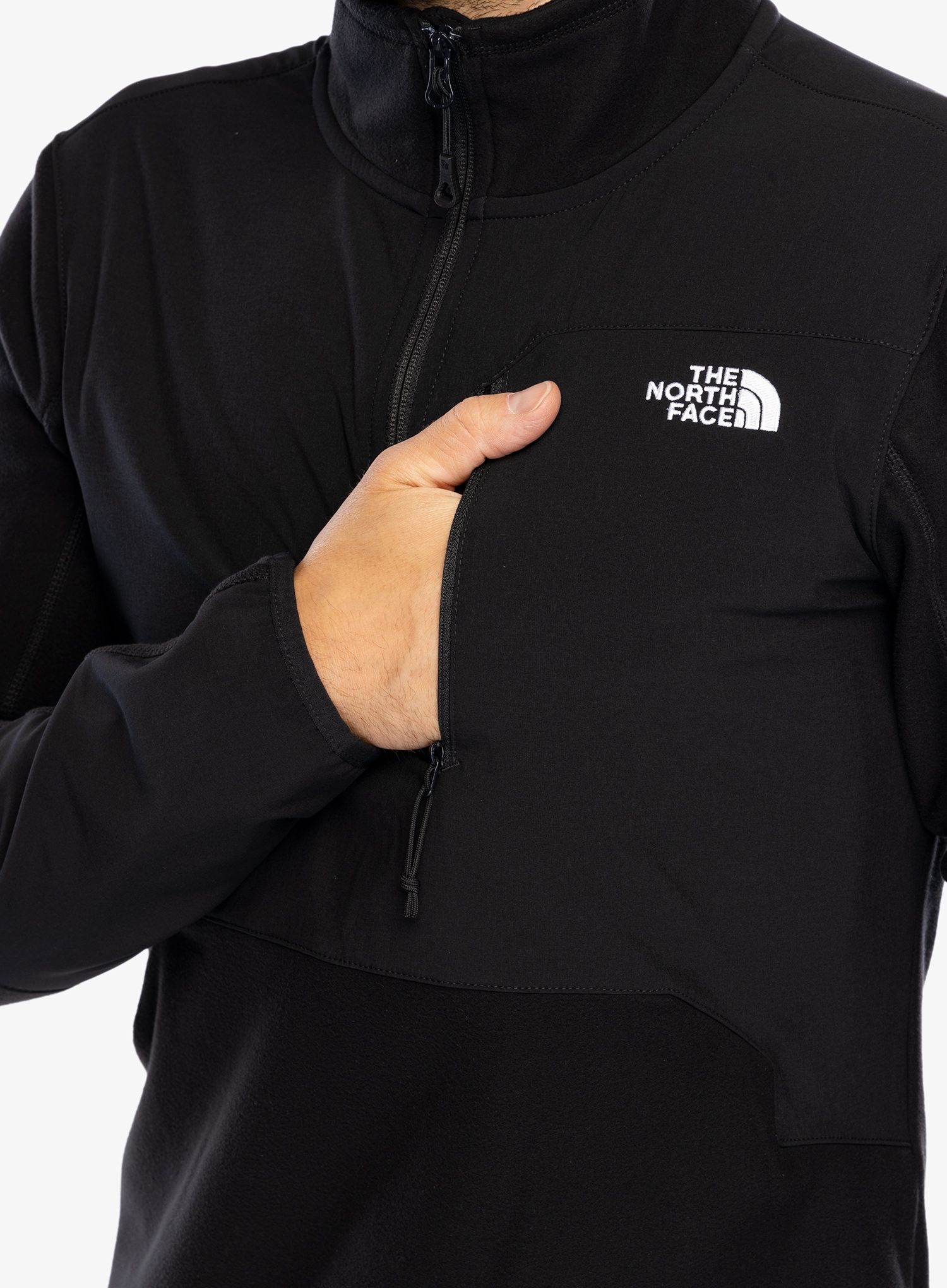 Fleecová mikina The North Face Glacier Pro 1/4 Zip - black