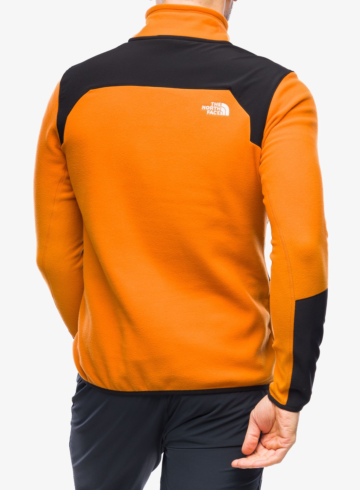 Fleece mikina The North Face Glacier Pro 1/4 Zip - desert rust/tnf black
