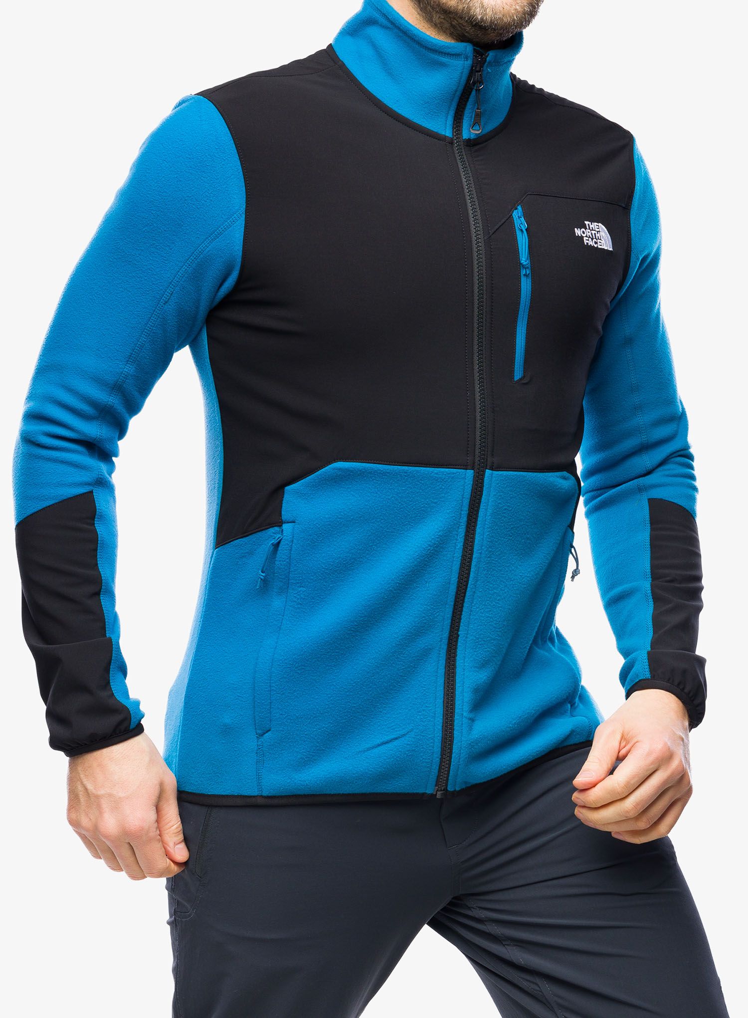 Rozepínací mikina The North Face Glacier Pro Full Zip - adriatic blue/black