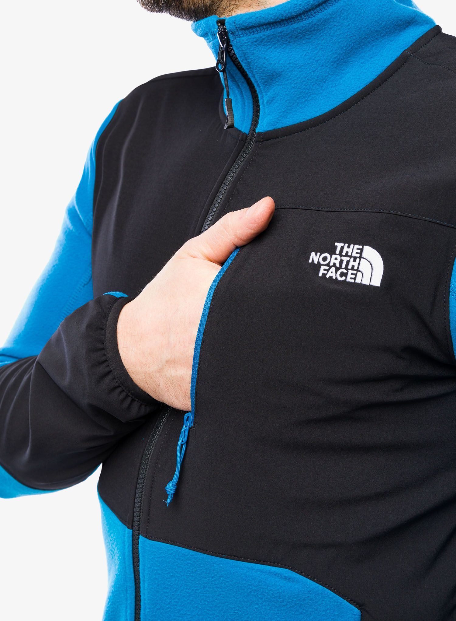 Rozepínací mikina The North Face Glacier Pro Full Zip - adriatic blue/black