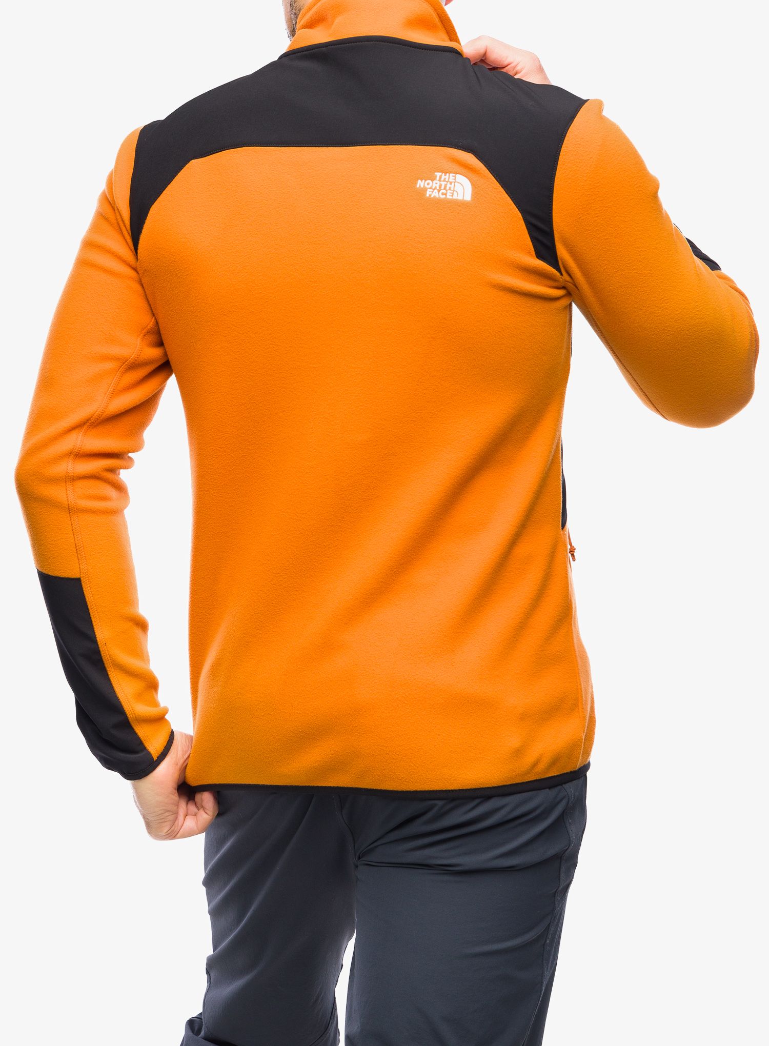 Fleece mikina The North Face Glacier Pro Full Zip - desert rust/tnf black