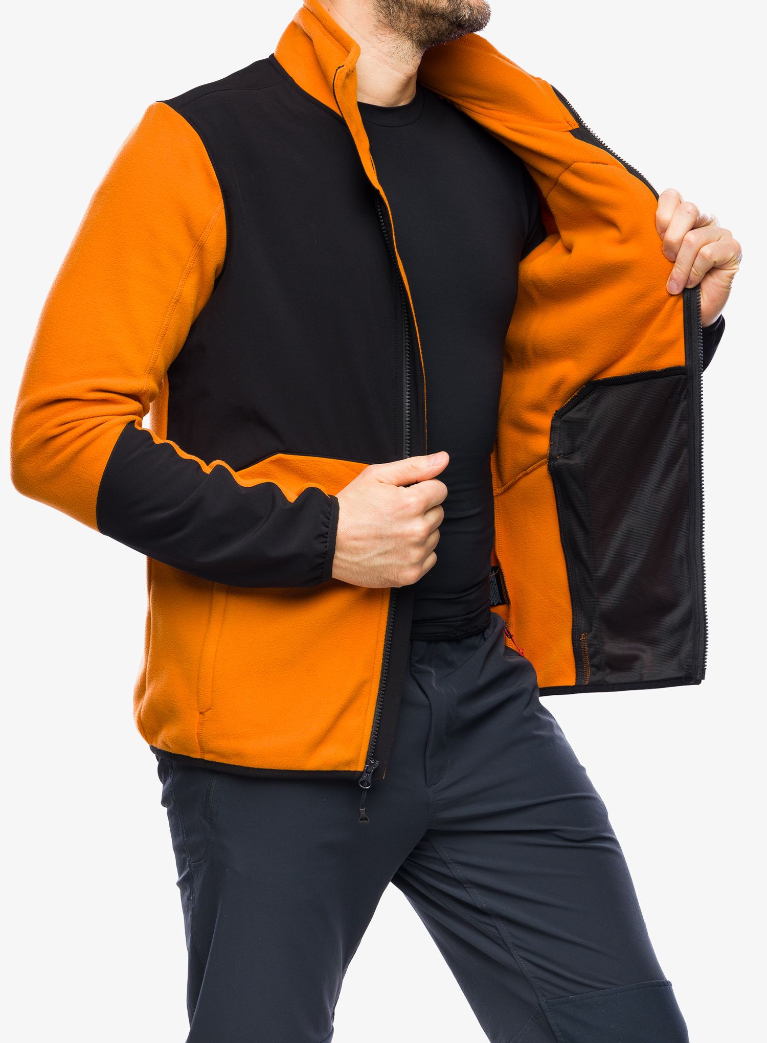 Fleece mikina The North Face Glacier Pro Full Zip - desert rust/tnf black
