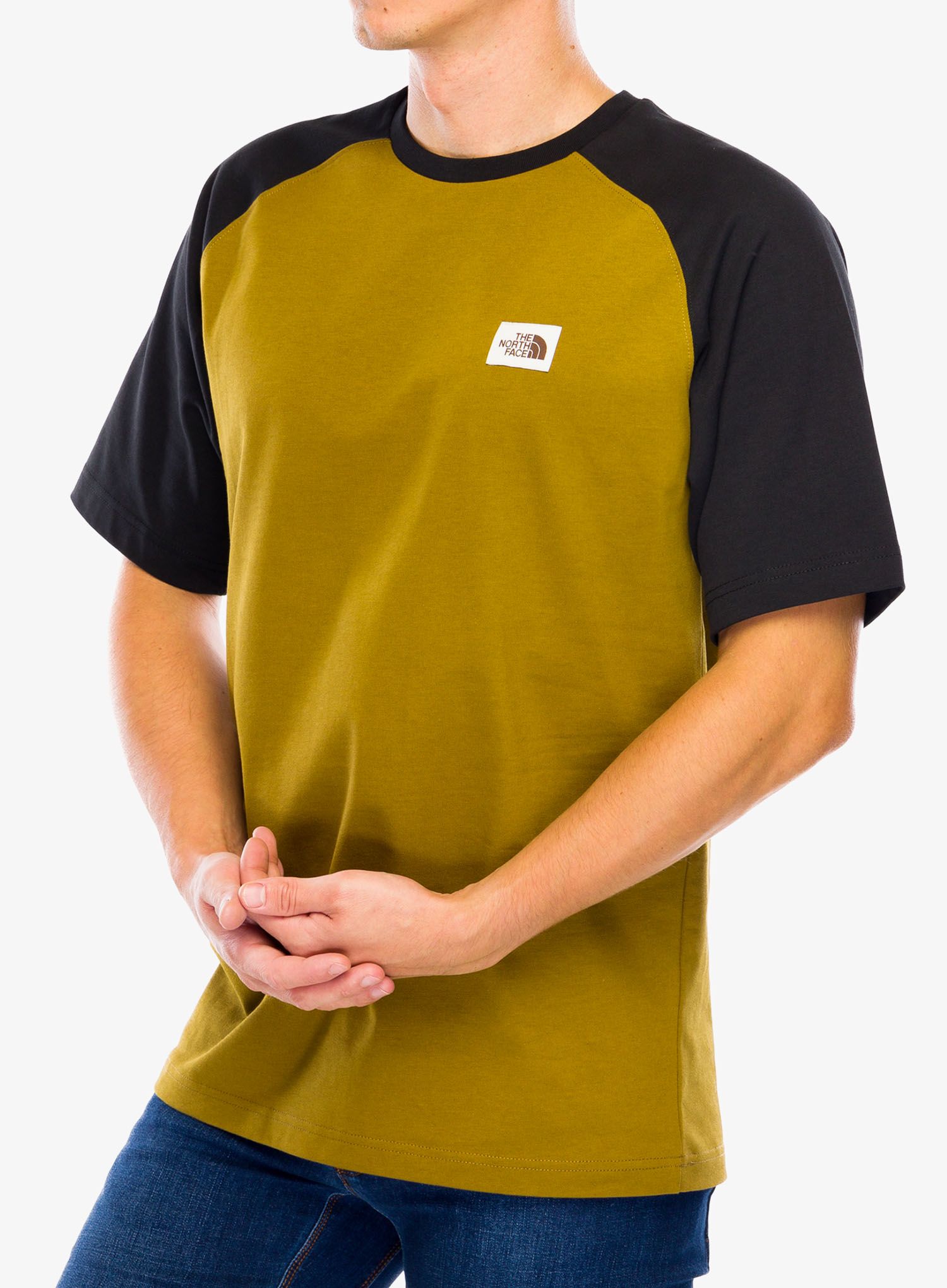 Bavlněné tričko The North Face Heritage S/S Tee - moss green/tnf black