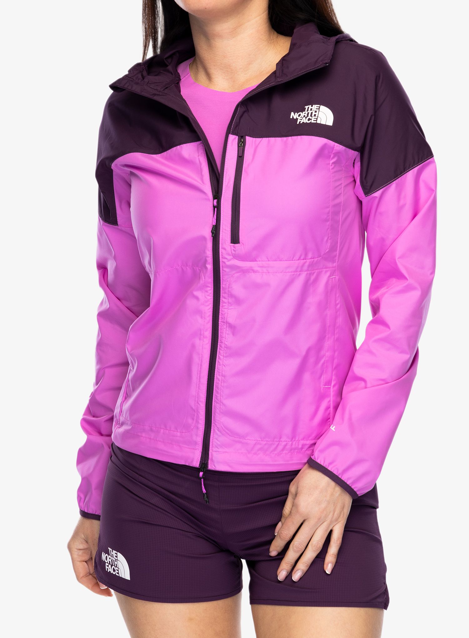 Bunda na běhání dámská The North Face Higher Run Wind Jacket - violet/currant
