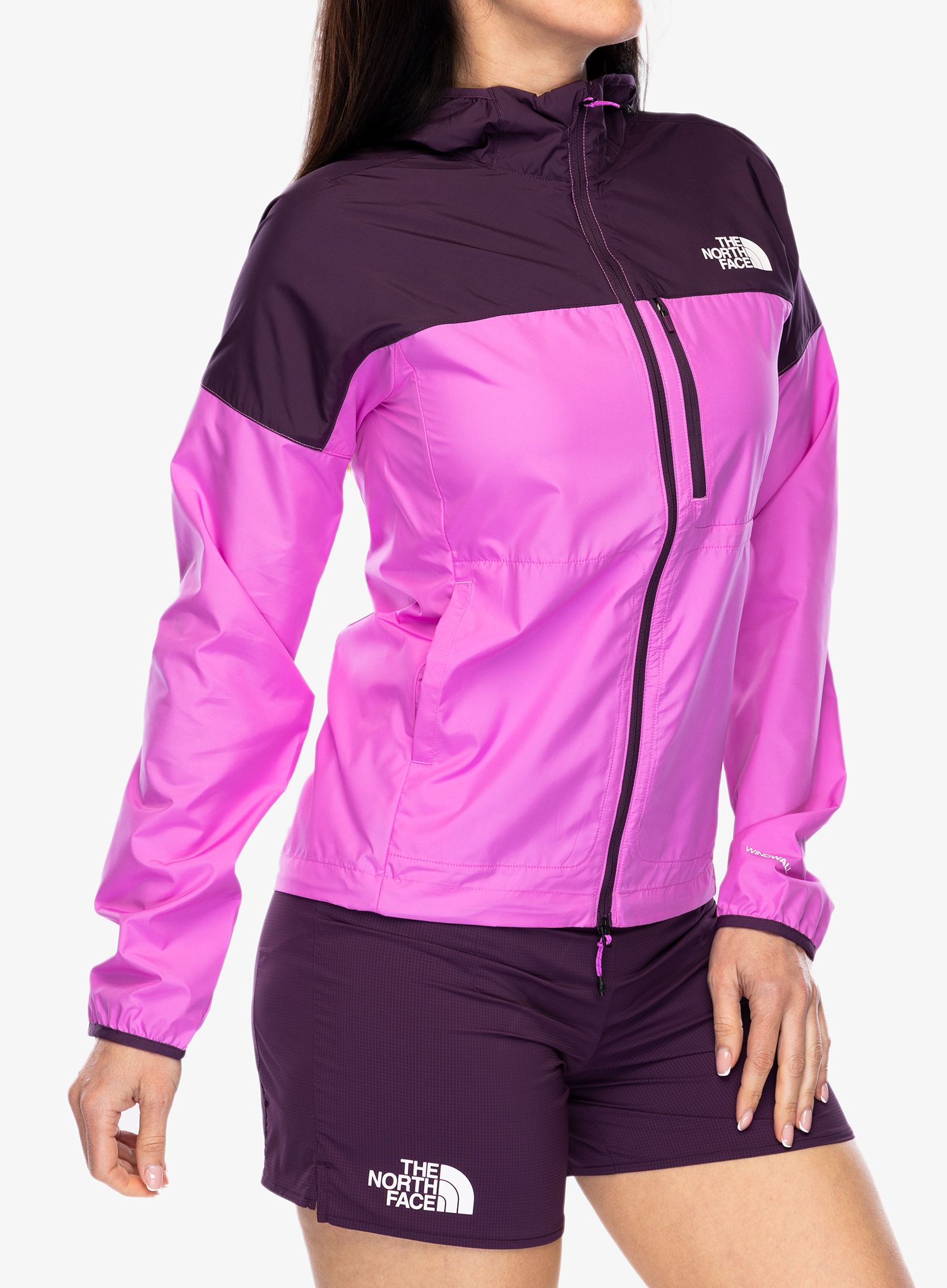 Bunda na běhání dámská The North Face Higher Run Wind Jacket - violet/currant