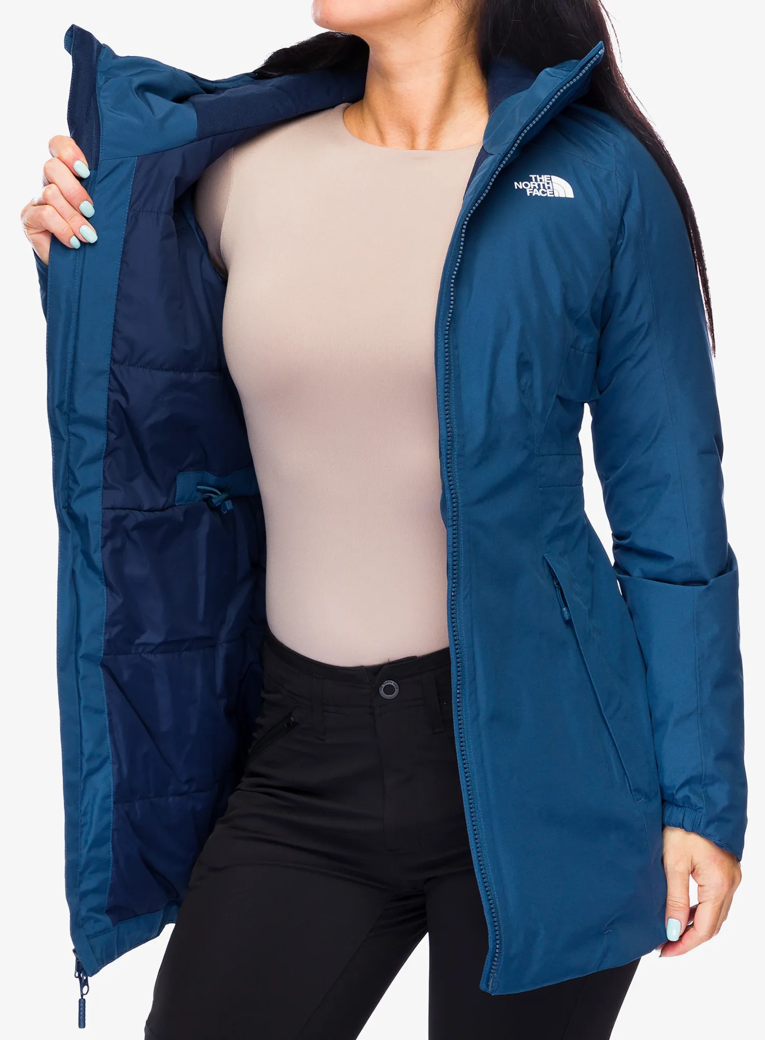 Zateplená bunda dámská The North Face Hikesteller Insulated Parka - shady blue/summit navy