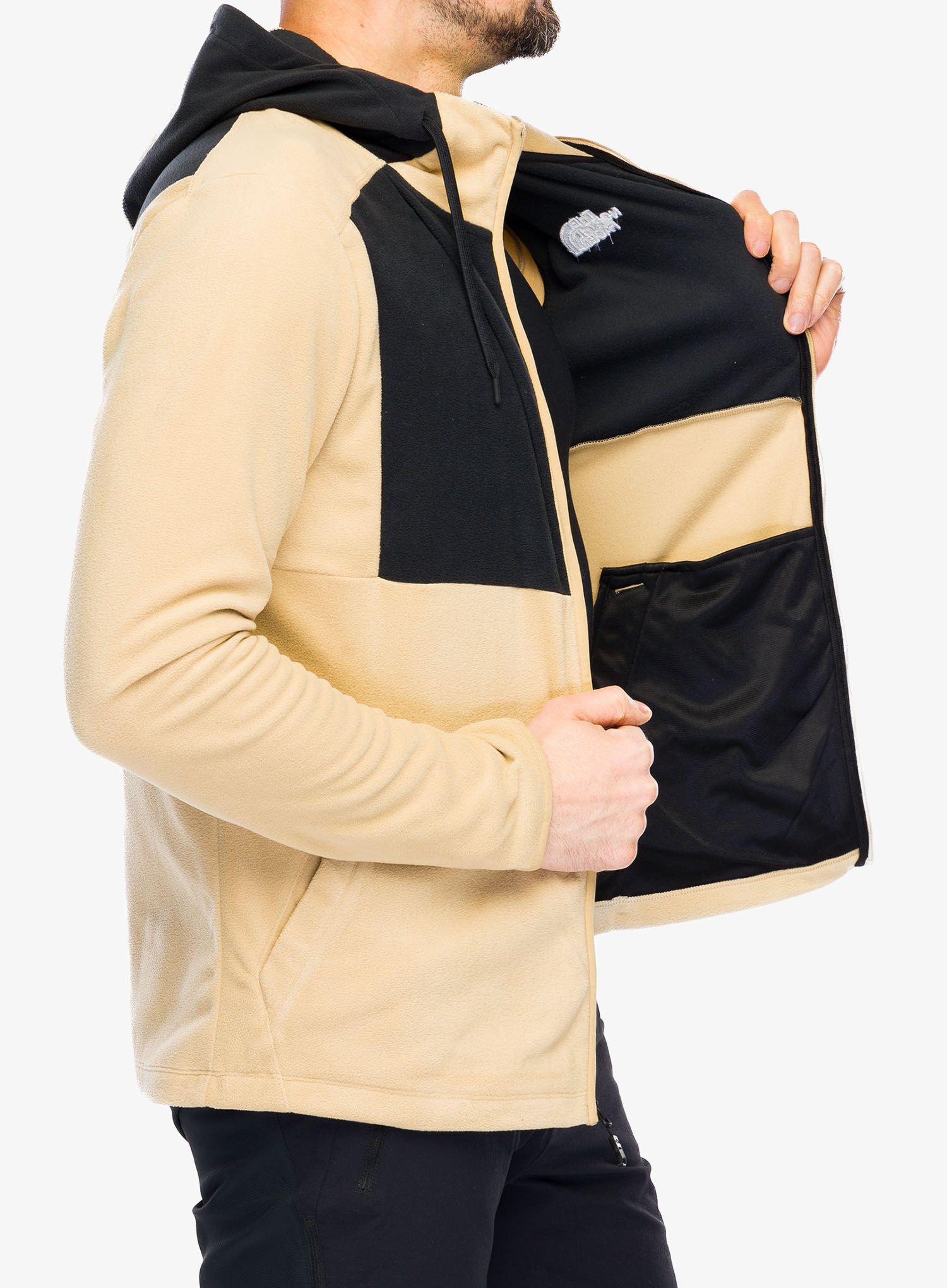 Outdoorova mikina The North Face Homesafe Full Zip Fleece Hoodie - khaki stone/black