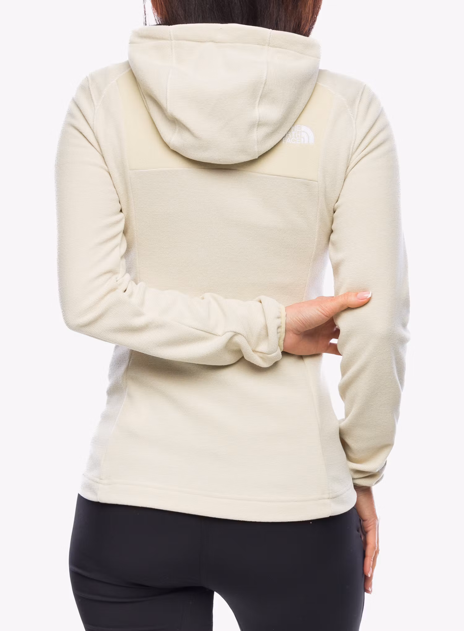 Outdoor mikina dámská The North Face Homesafe Full Zip Fleece Hoodie - white dune/gravel