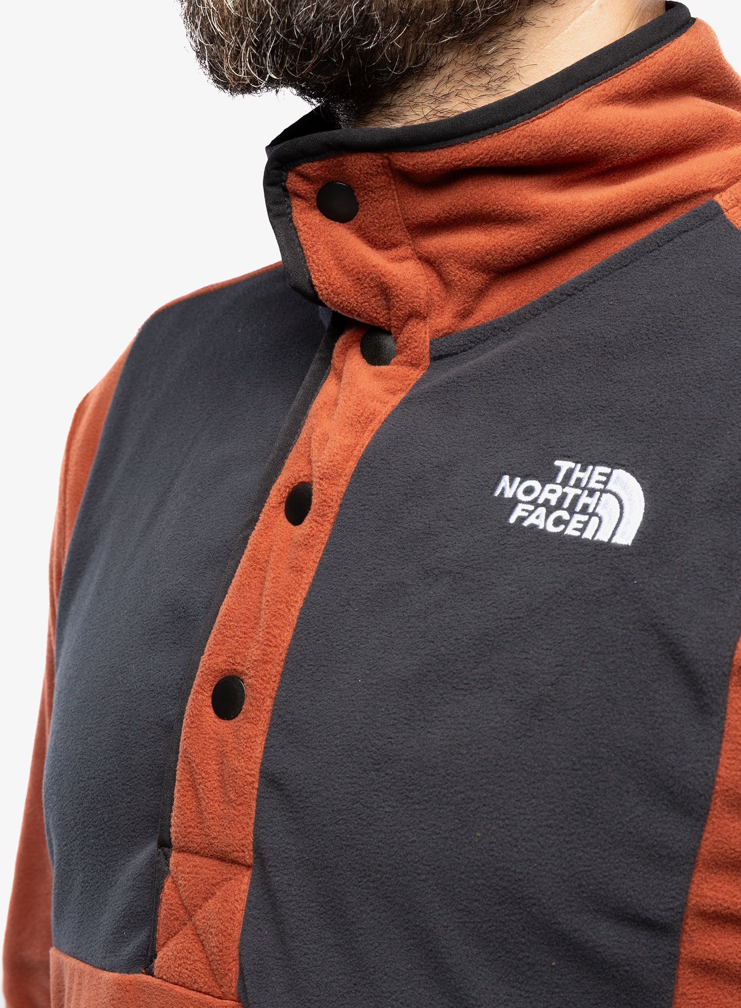 Fleece mikina The North Face Homesafe Snap Neck Fleece Pullover - brown/black