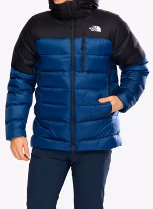 Péřová bunda The North Face Kalix Down Hoodie - shady blue/tnf black