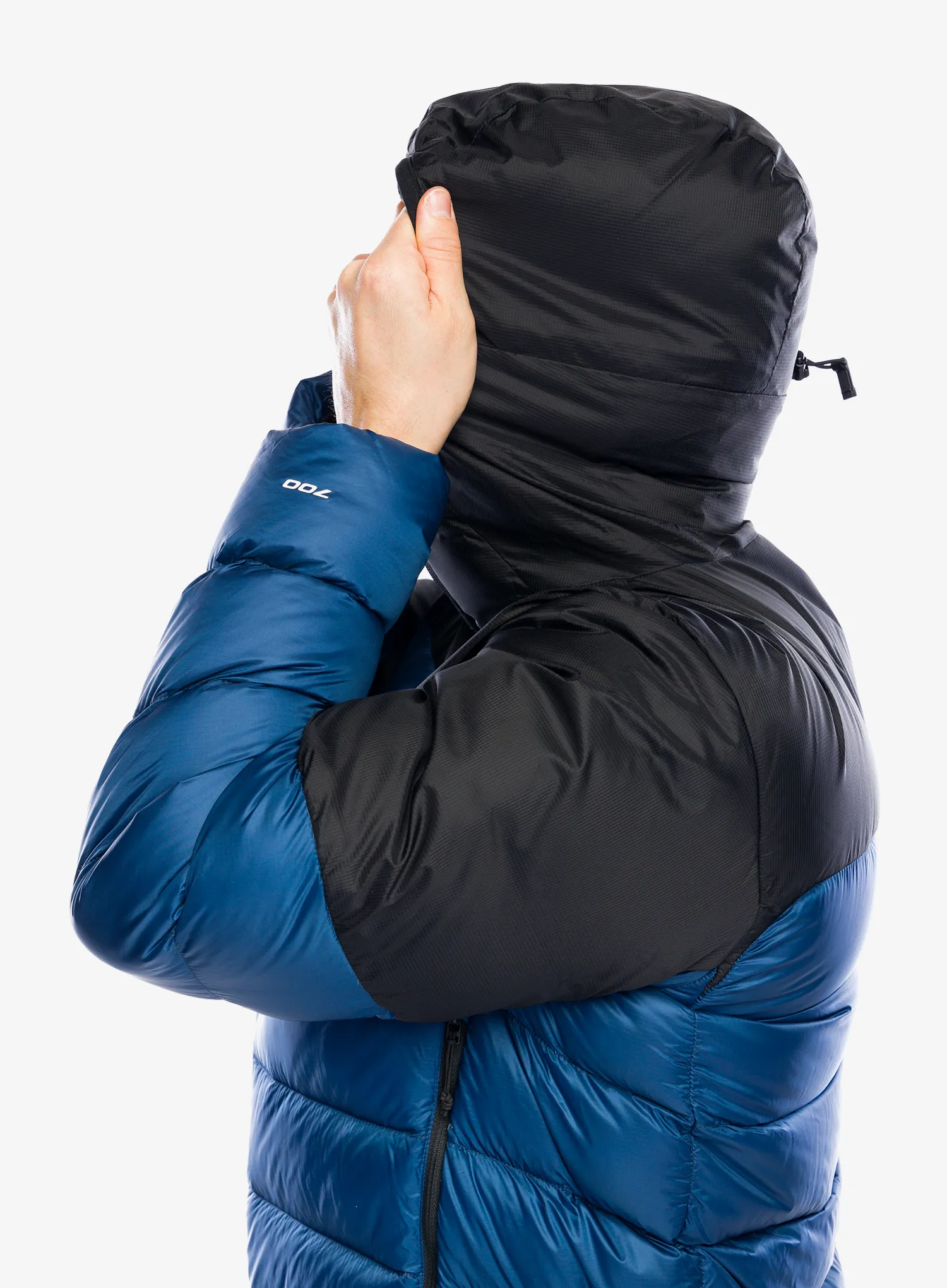 Péřová bunda The North Face Kalix Down Hoodie - shady blue/tnf black