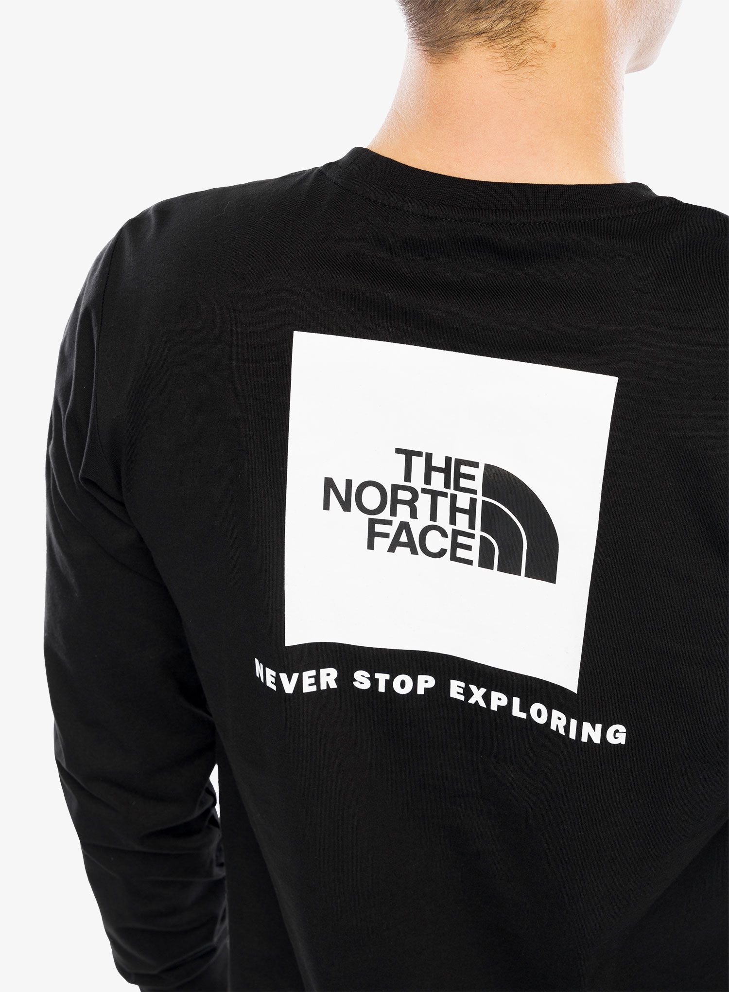 Mikina bez kapuce The North Face L/S Box NSE Tee - tnf black