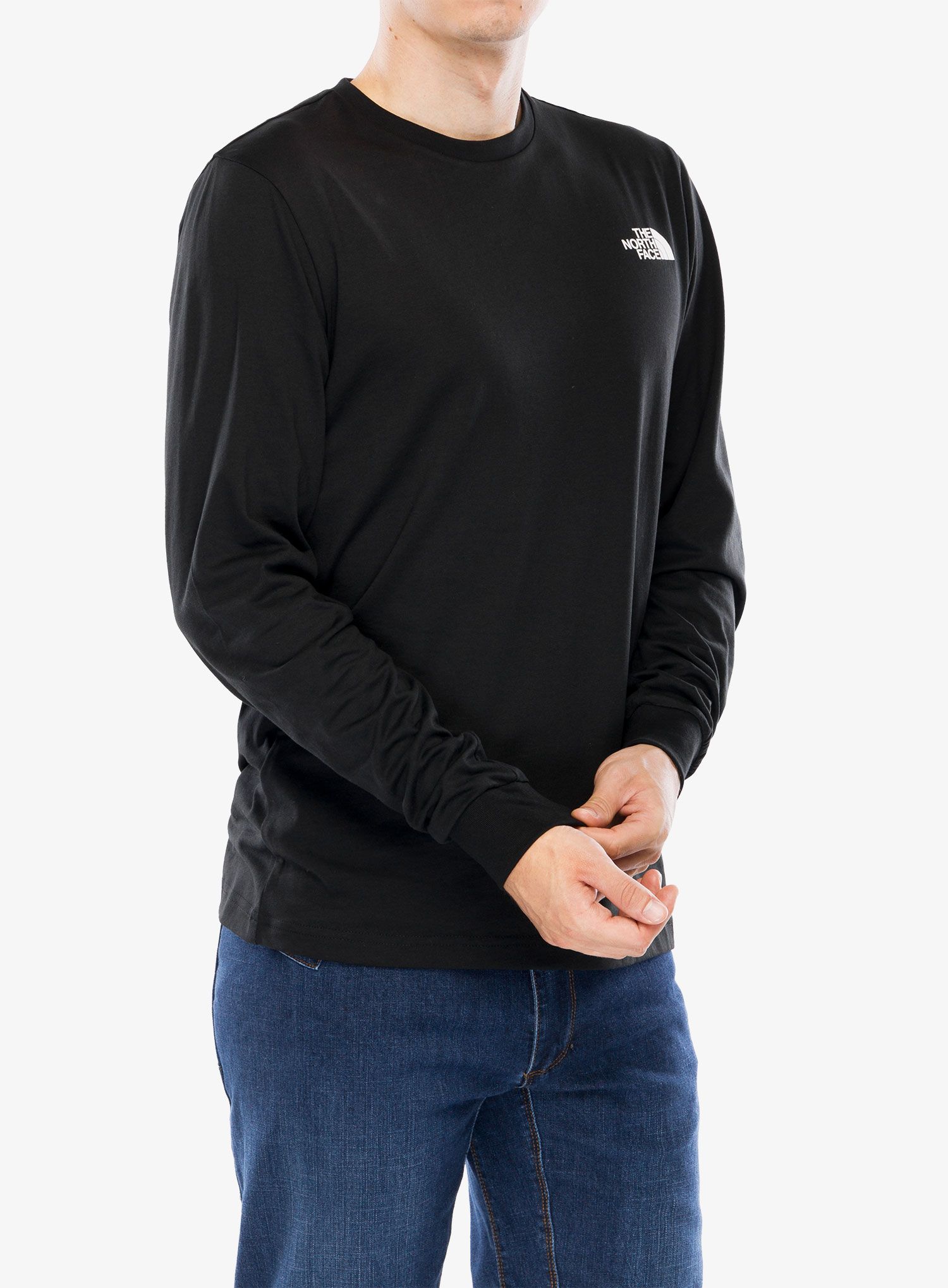 Mikina bez kapuce The North Face L/S Easy Tee - tnf black