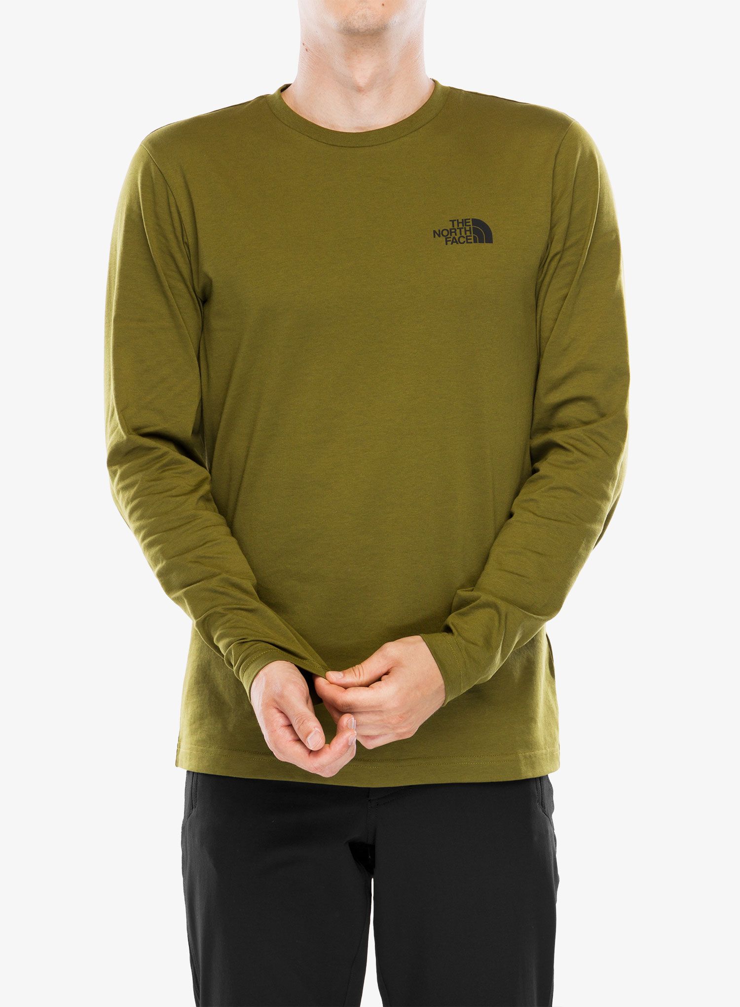 Tričko s dlouhým rukávem The North Face  L/S Simple Dome Tee - forest olive