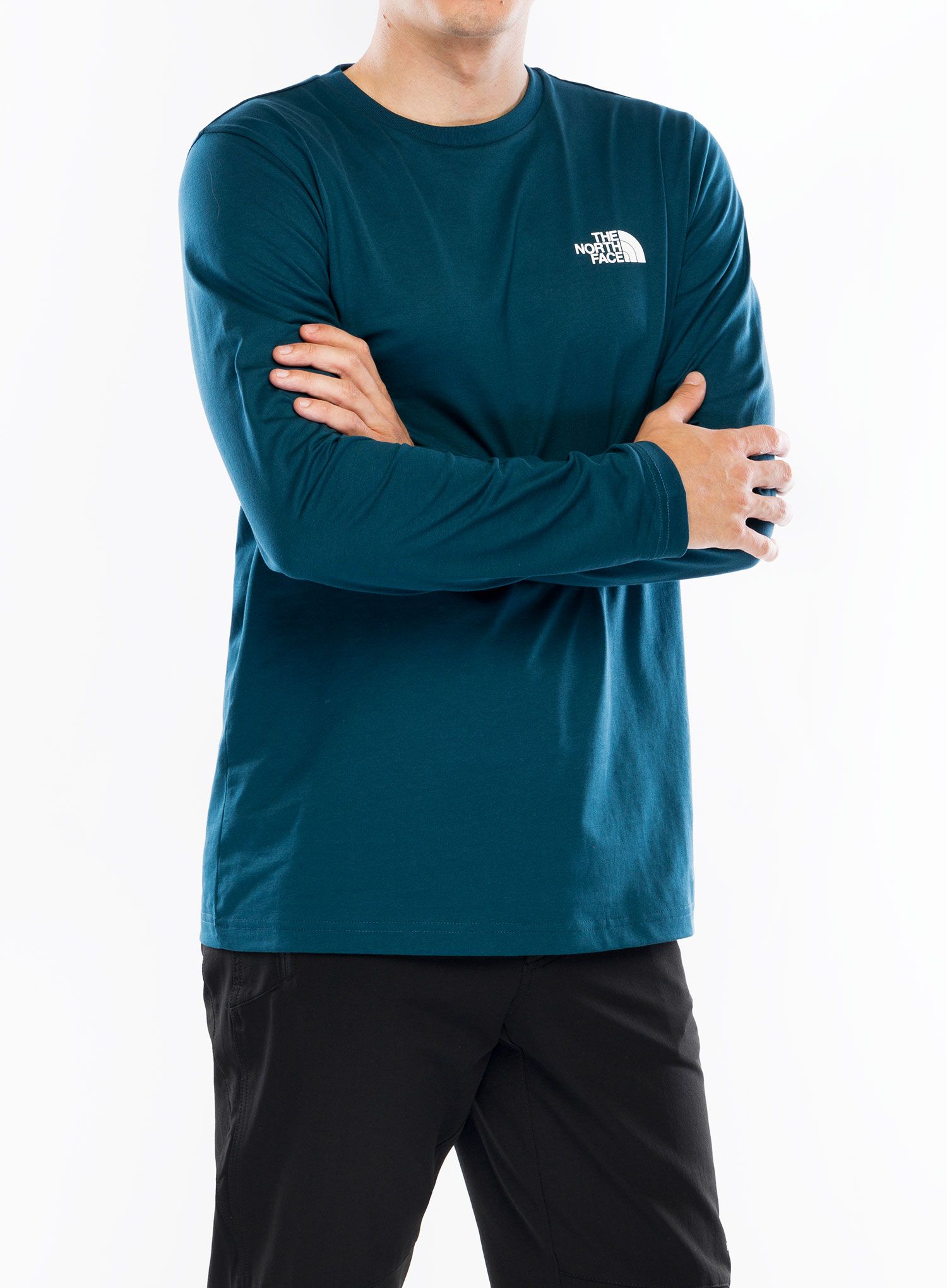 Tričko s dlouhým rukávem The North Face  L/S Simple Dome Tee - midnight petrol