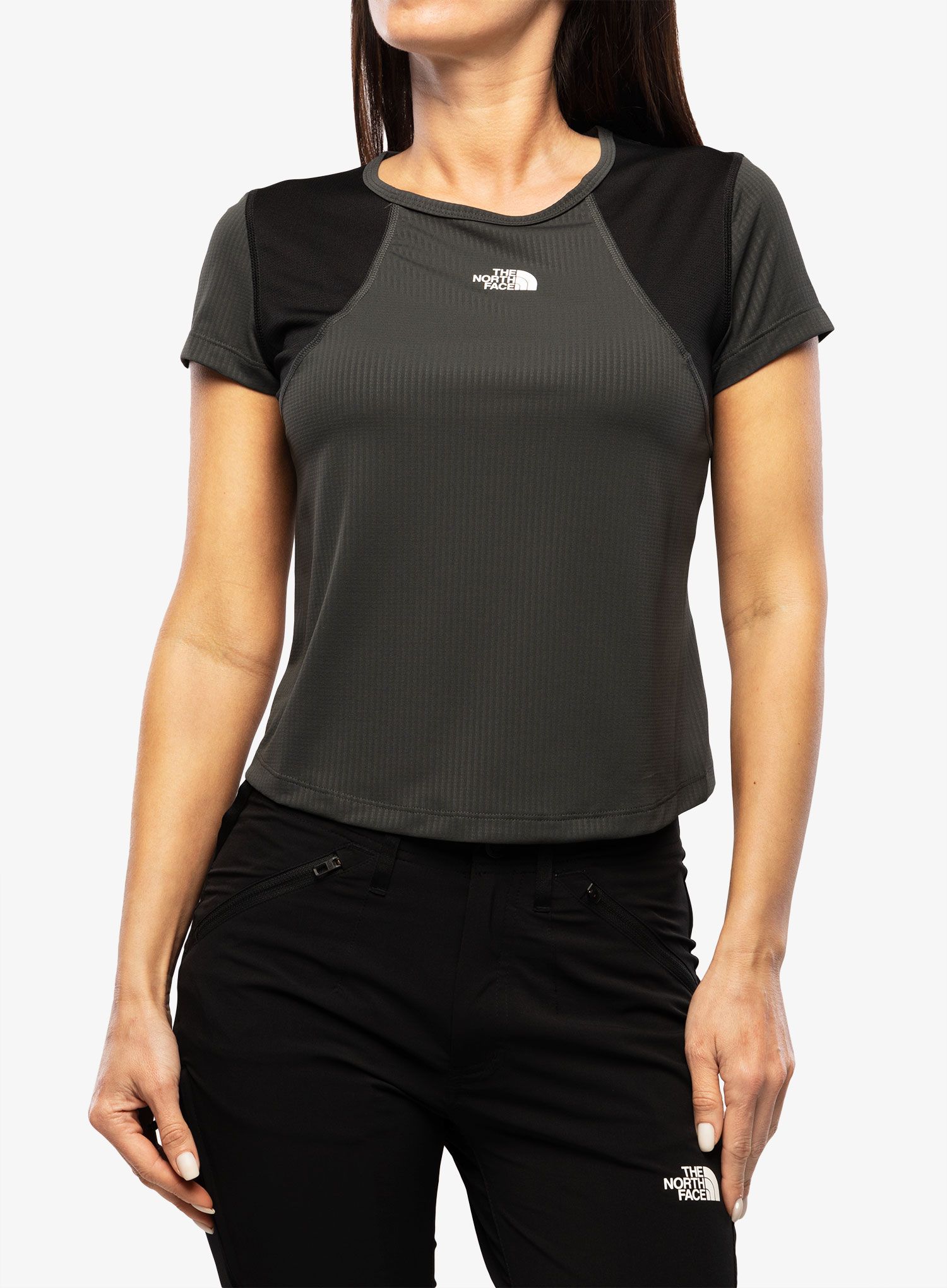 Běžecké tričko dámské The North Face Lightbright S/S Tee - grey/black