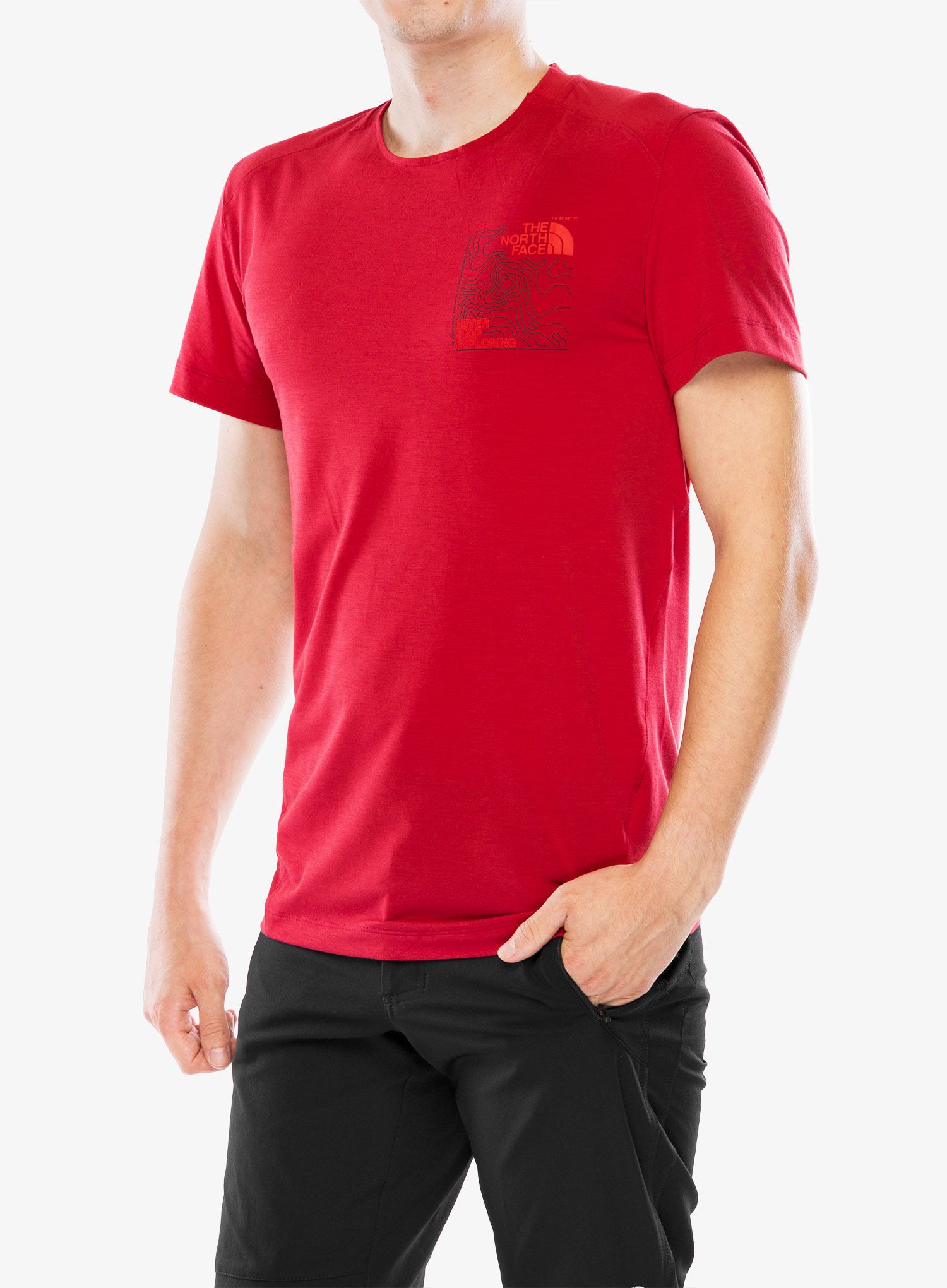Tričko The North Face Lightning S/S Tee Graphic - garnet red