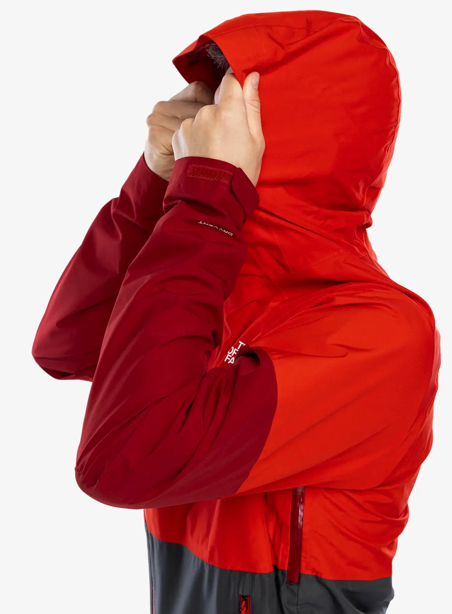 Bunda do deště The North Face Lightning Zip-In Jacket - asphalt grey/high risk red