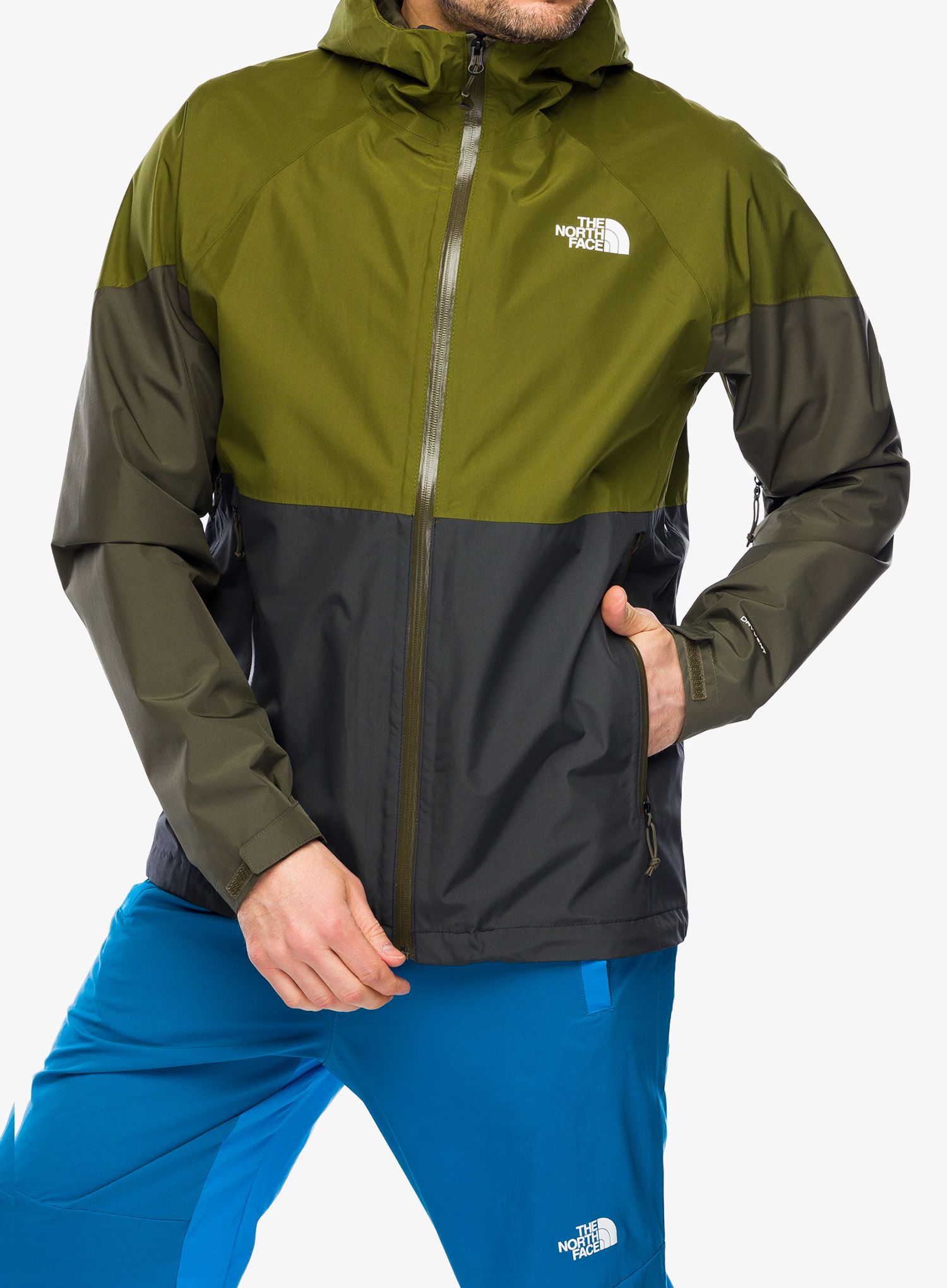 Bunda do deště The North Face Lightning Zip-In Jacket - grey/olive