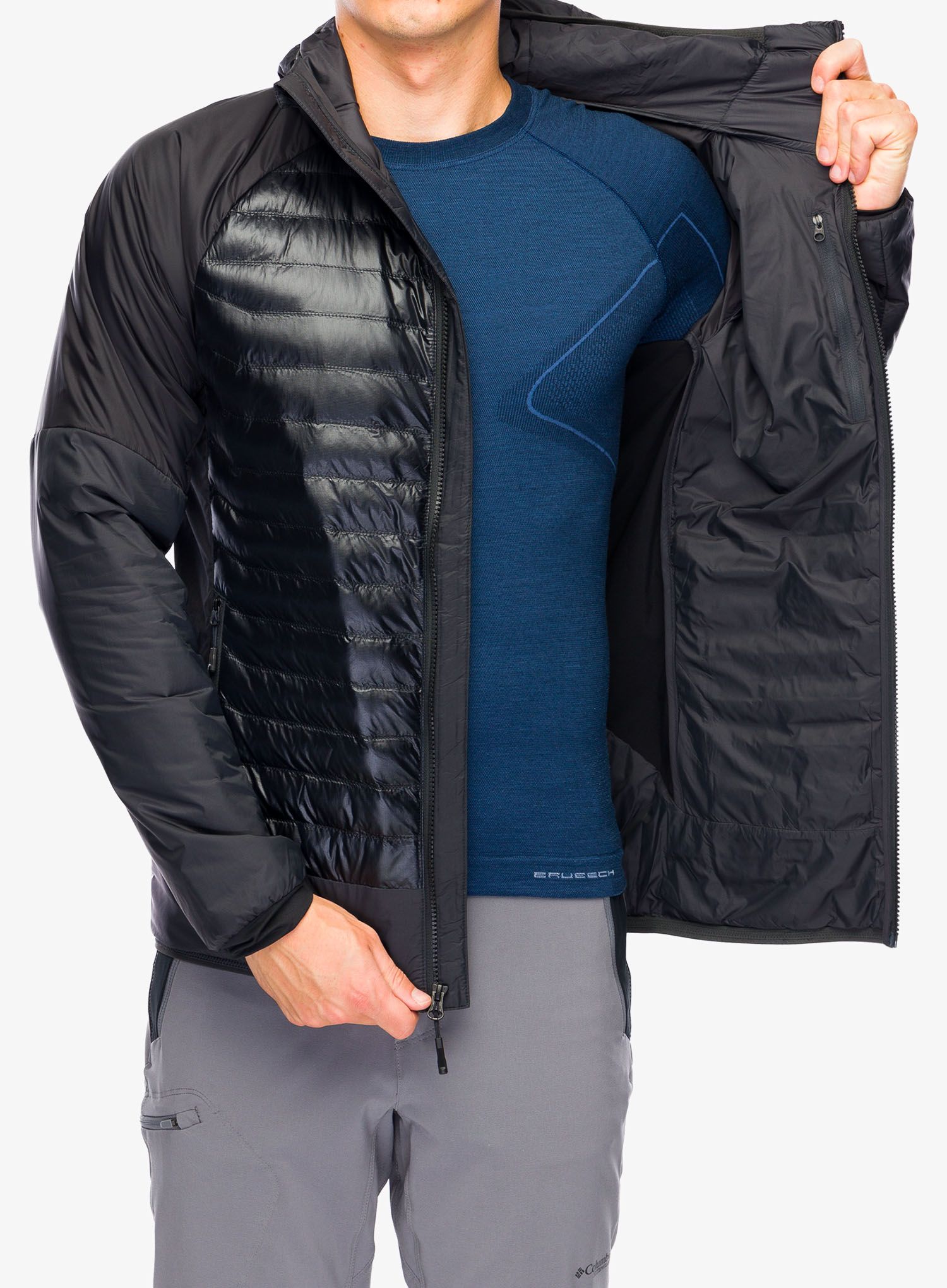 Hybridní bunda The North Face Macugnaga Hybrid Insulation - asphalt grey/tnf black